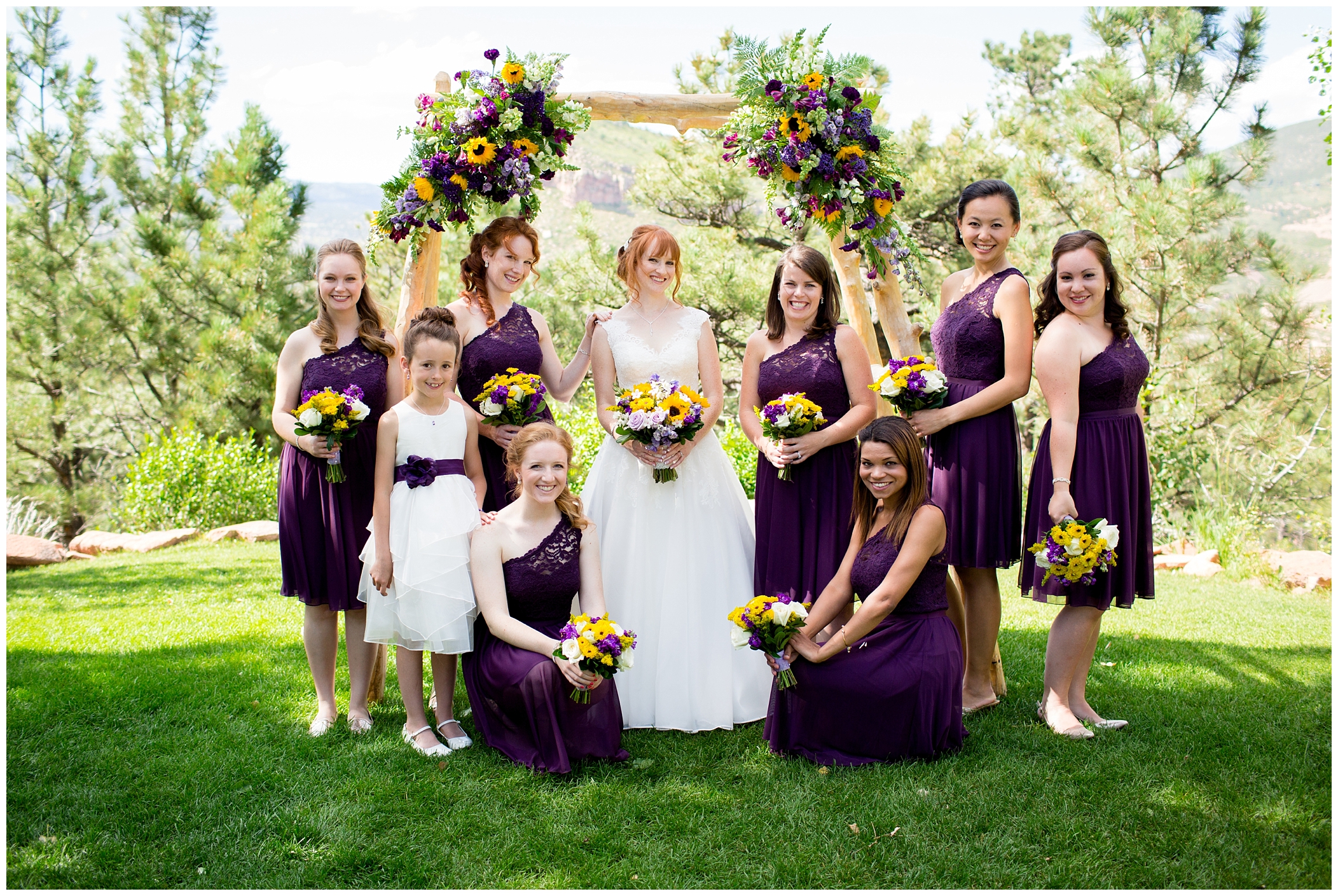 purple lace bridesmaids dresses 