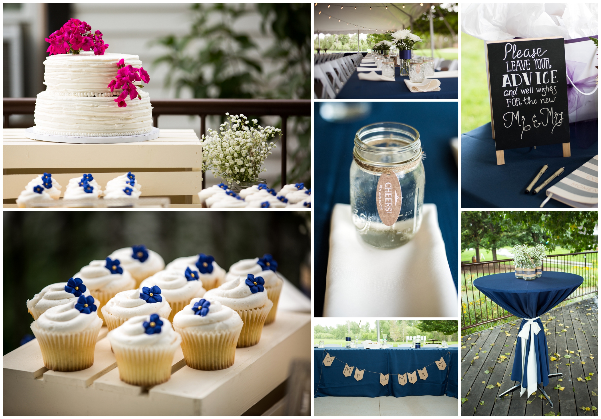 reception details at Denver Botanic Gardens wedding