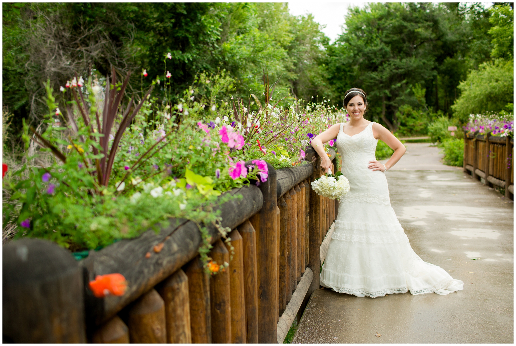 Colorado bride at Denver Botanic Gardens wedding
