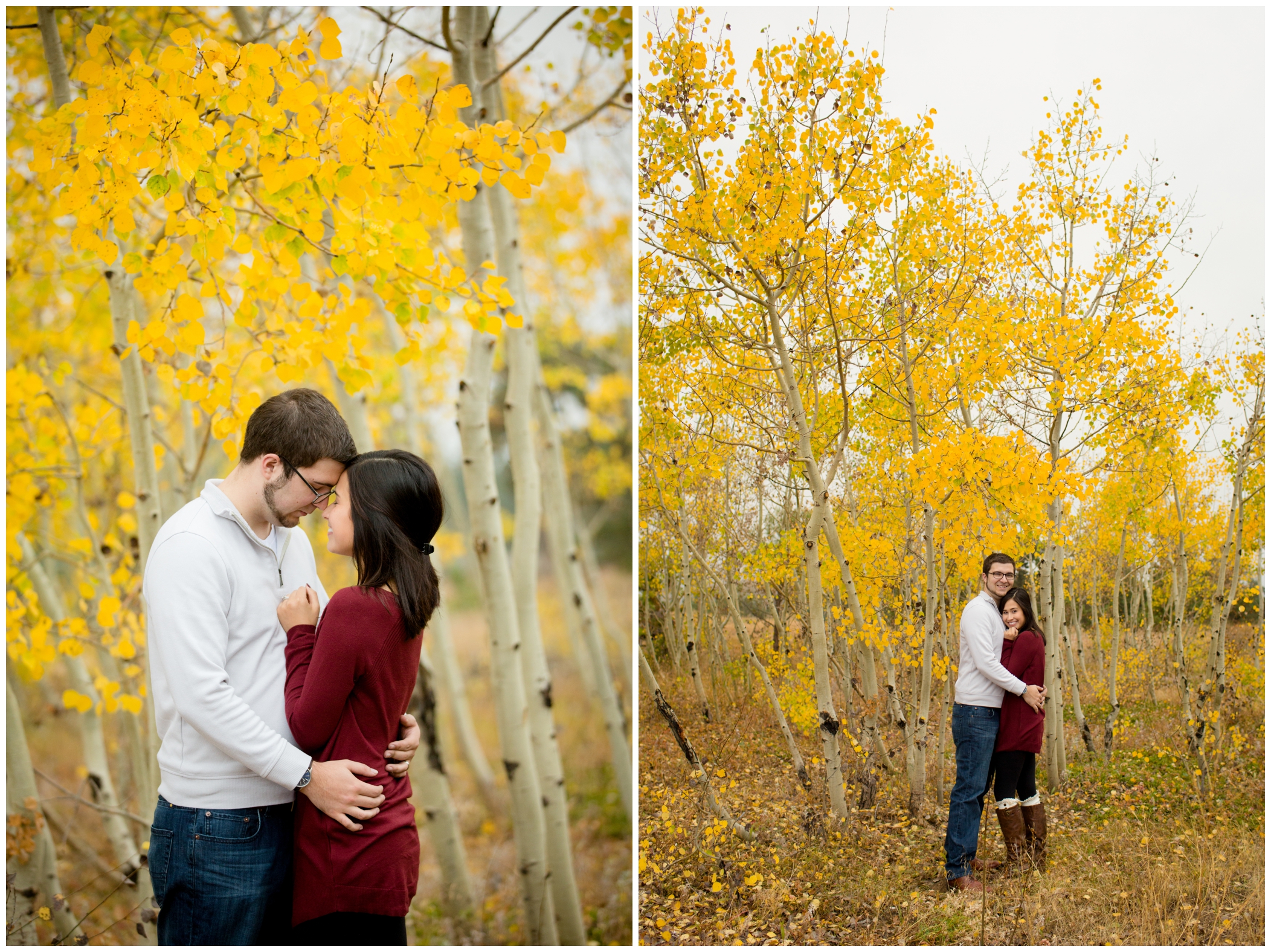 Colorado fall engagement photos 