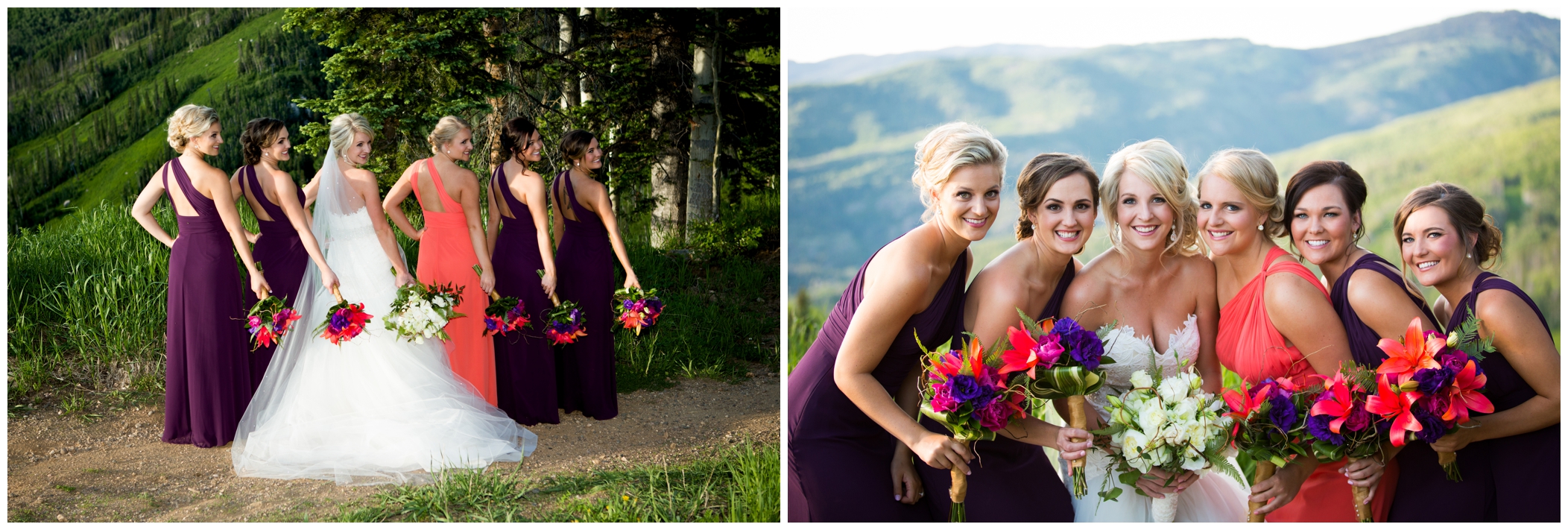 purple and coral wedding inspiration