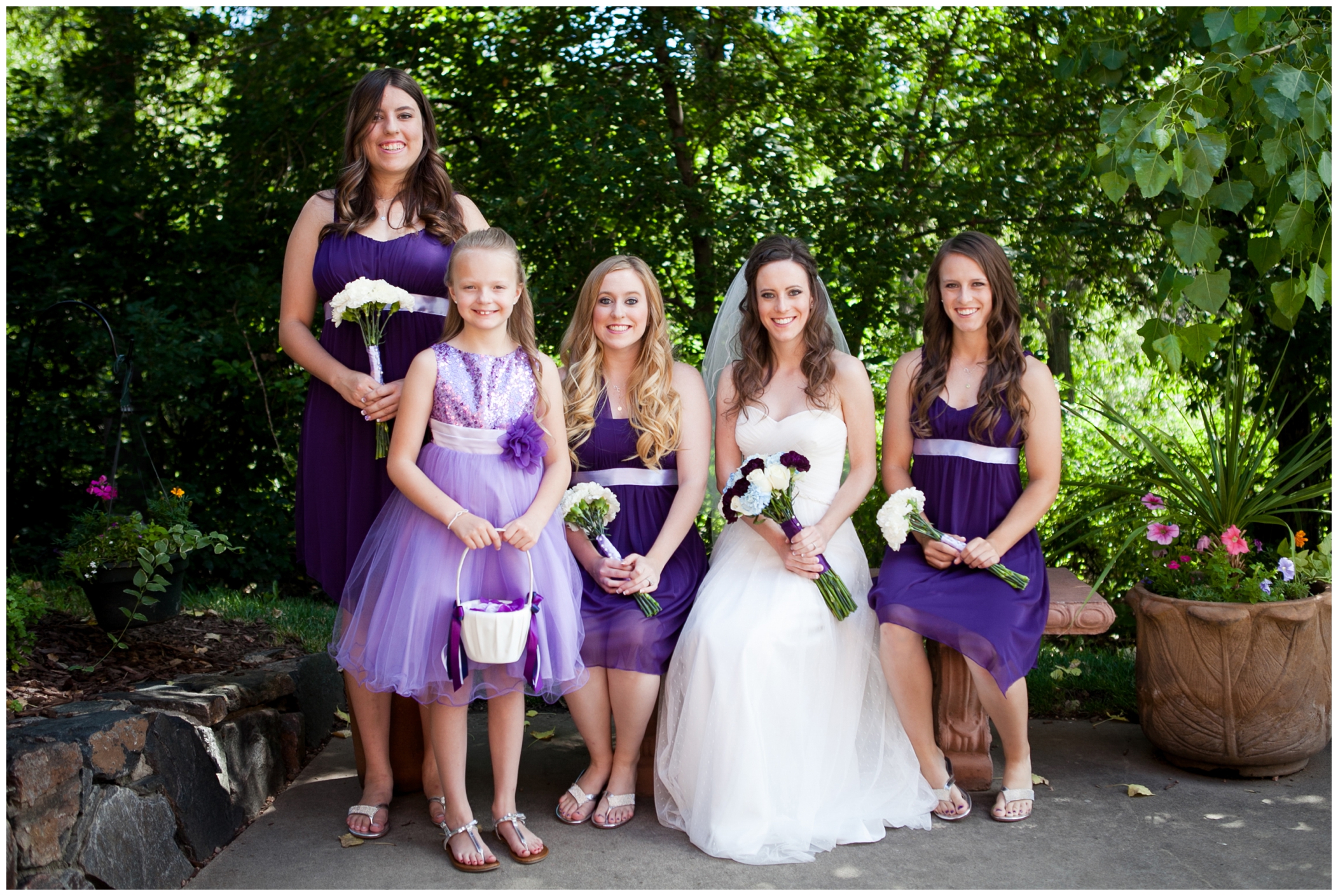 purple and lilac bridesmaids dresses 