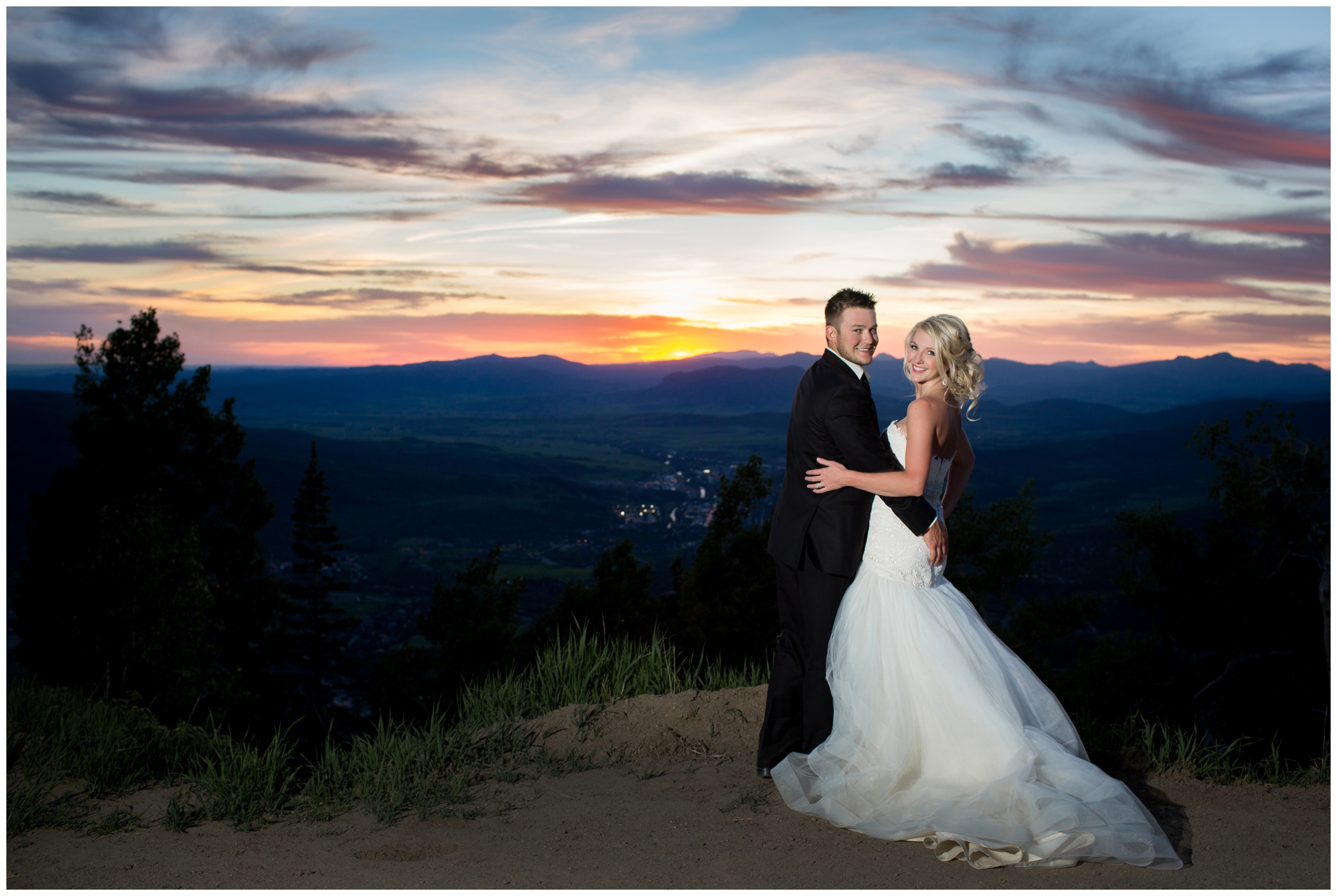 sunset wedding photos 