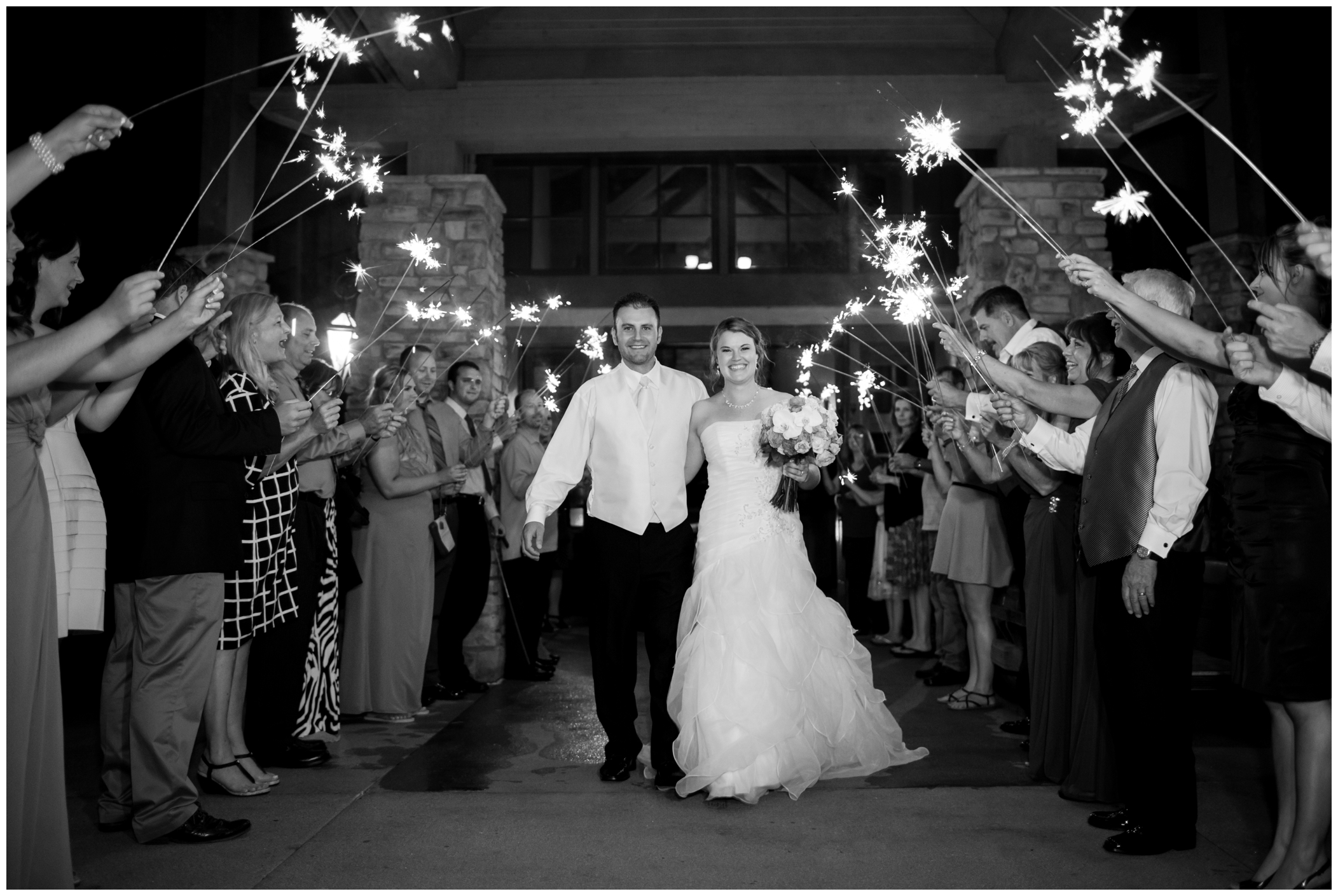 sparkler wedding photos by Denver wedding photographer Plum Pretty Photography 