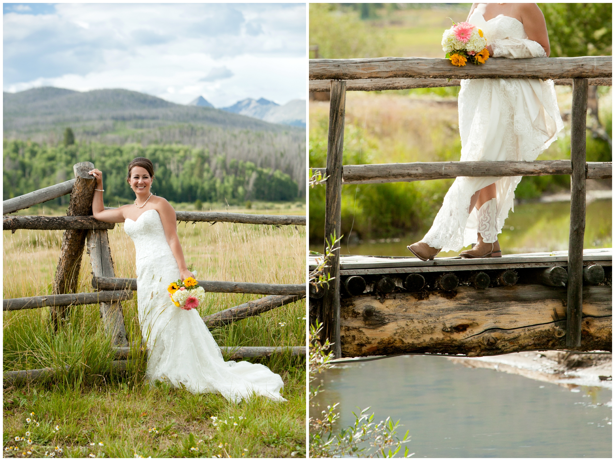 Colorado mountain bride at Winding River Ranch 