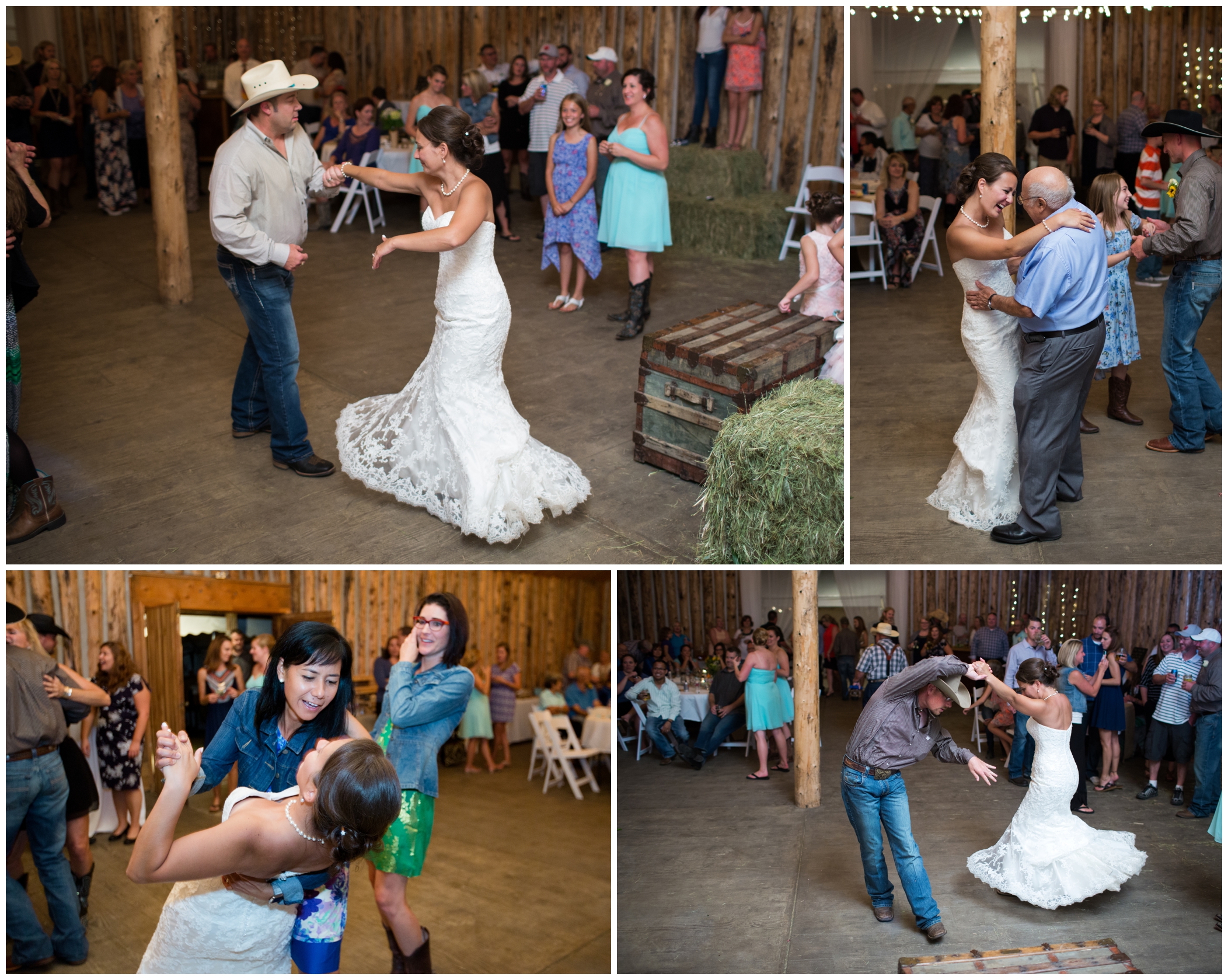 barn wedding reception in Grand Lake, CO