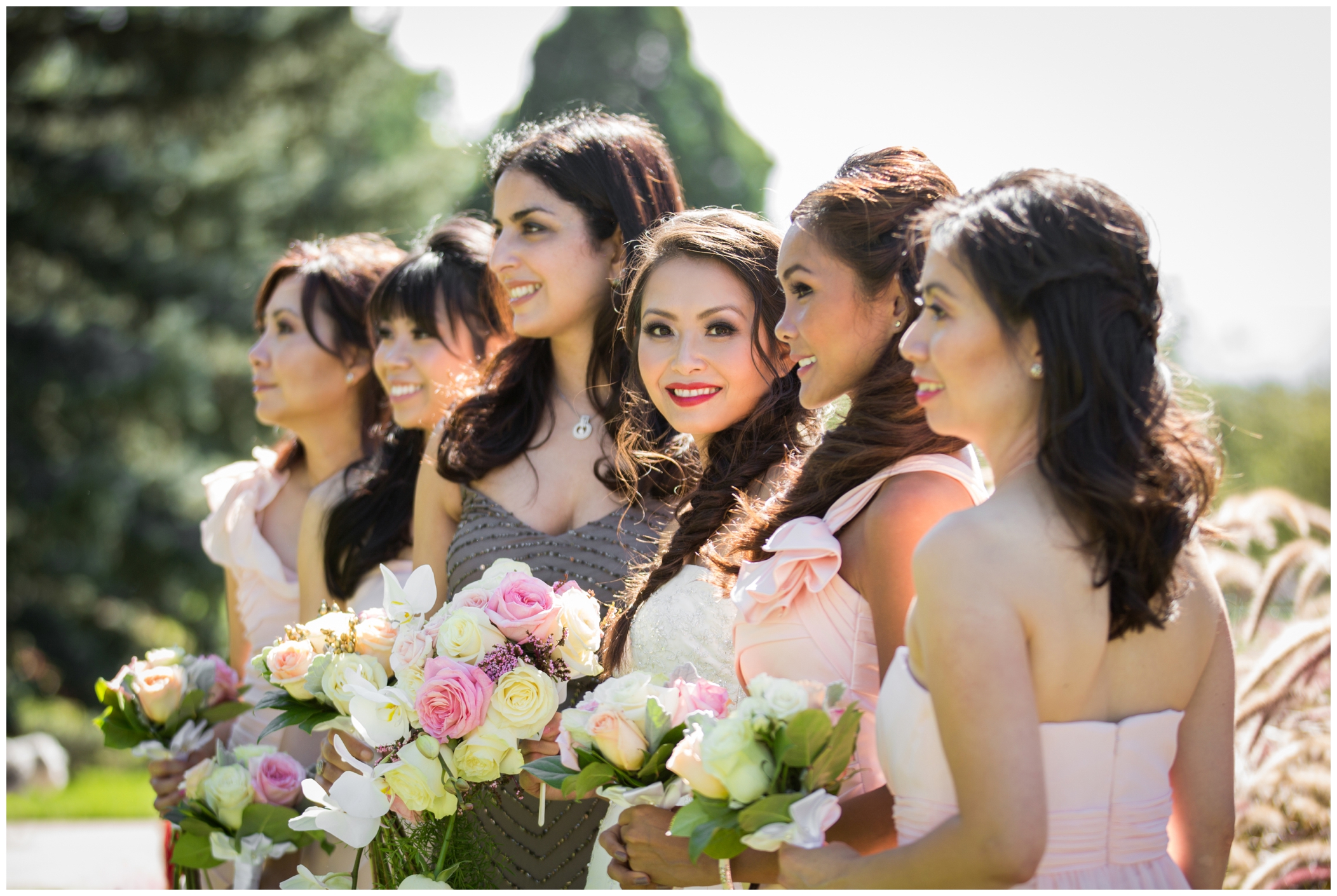 pink and gray bridal party inspiration 