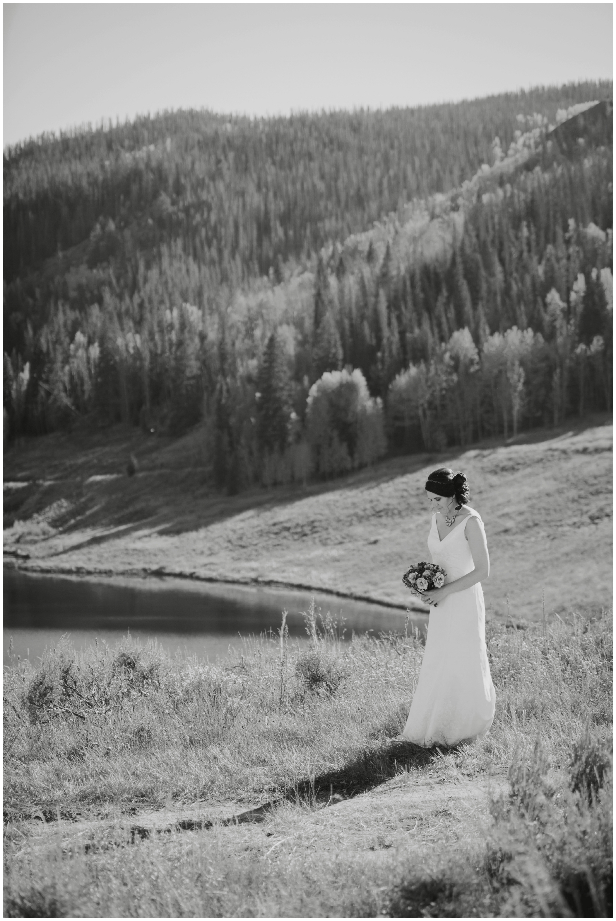 Colorado mountain wedding dress