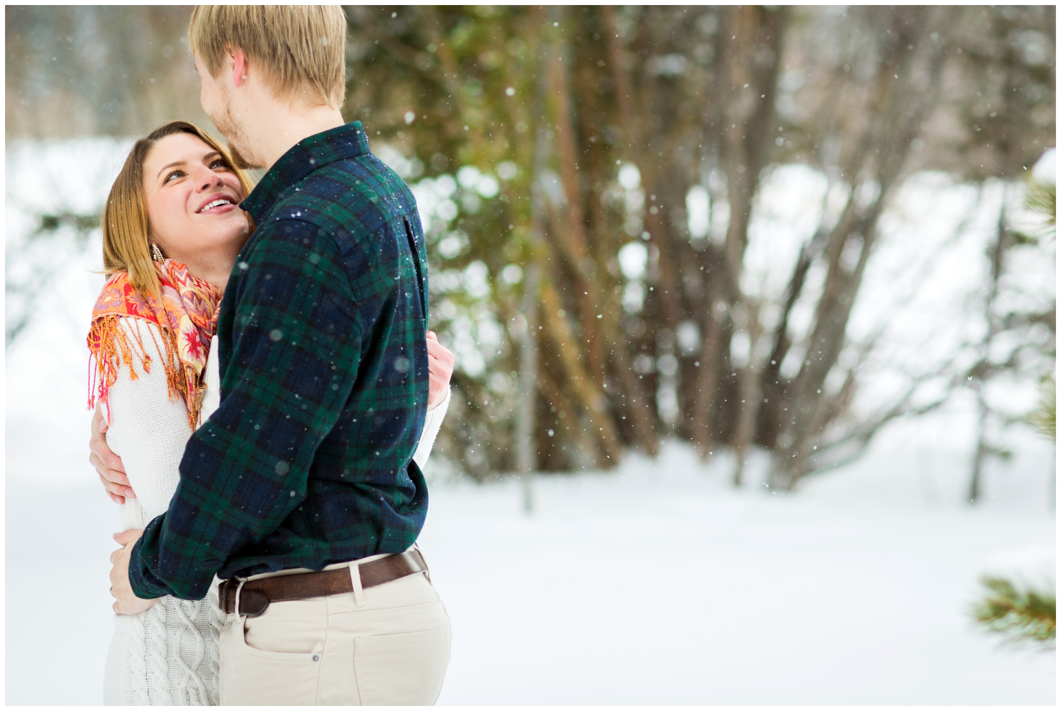 Snowy Breckenridge engagement photos by Plum Pretty Photography