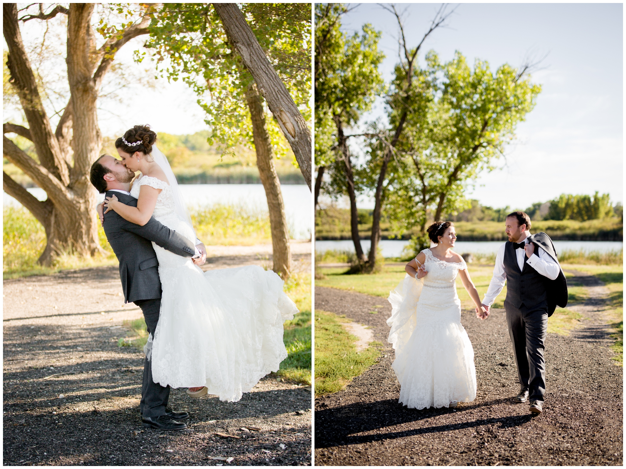 Colorado lake wedding photos