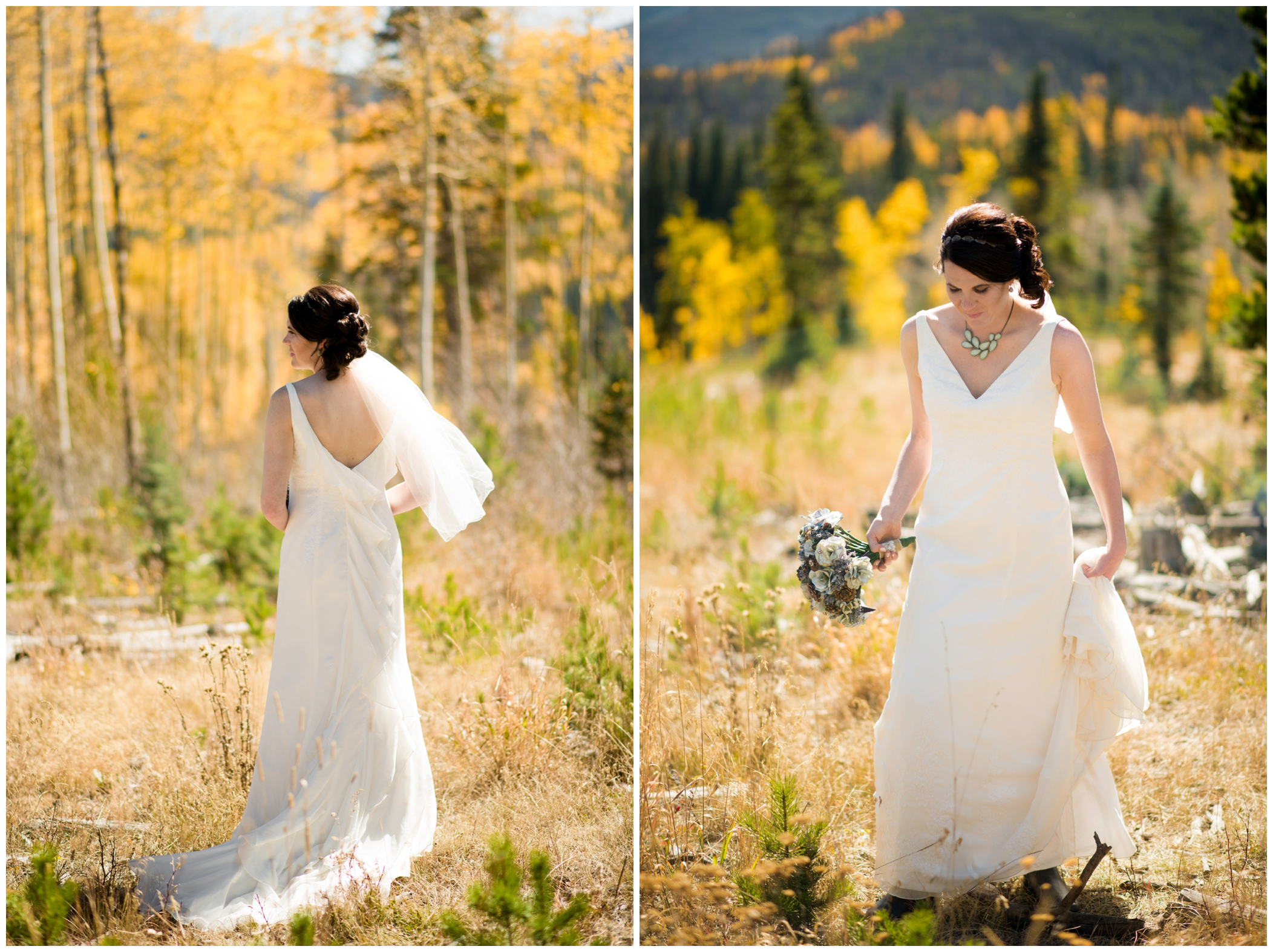 Colorado mountain bride at YMCA Snow Mountain Ranch