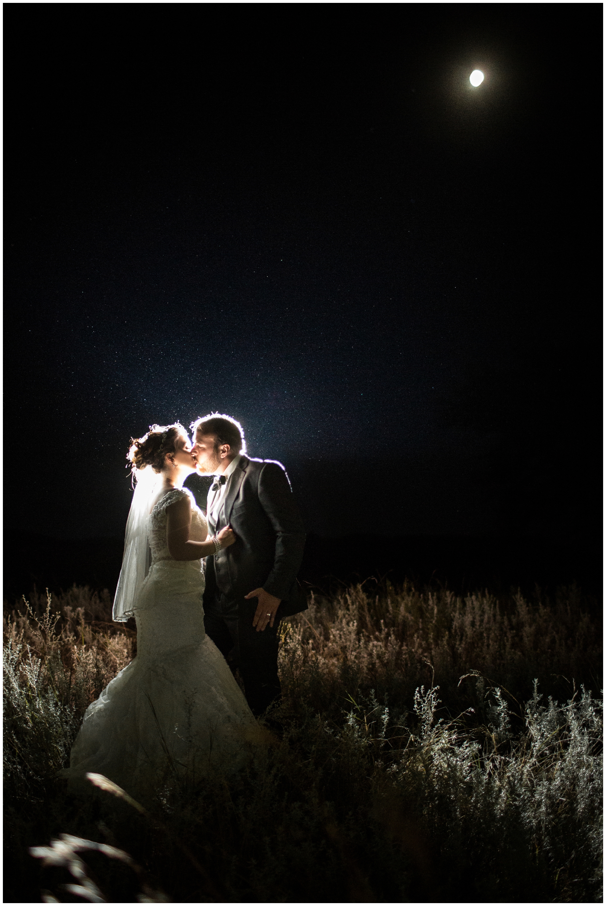 nighttime wedding photos by Colorado wedding photographer Plum Pretty Photography 