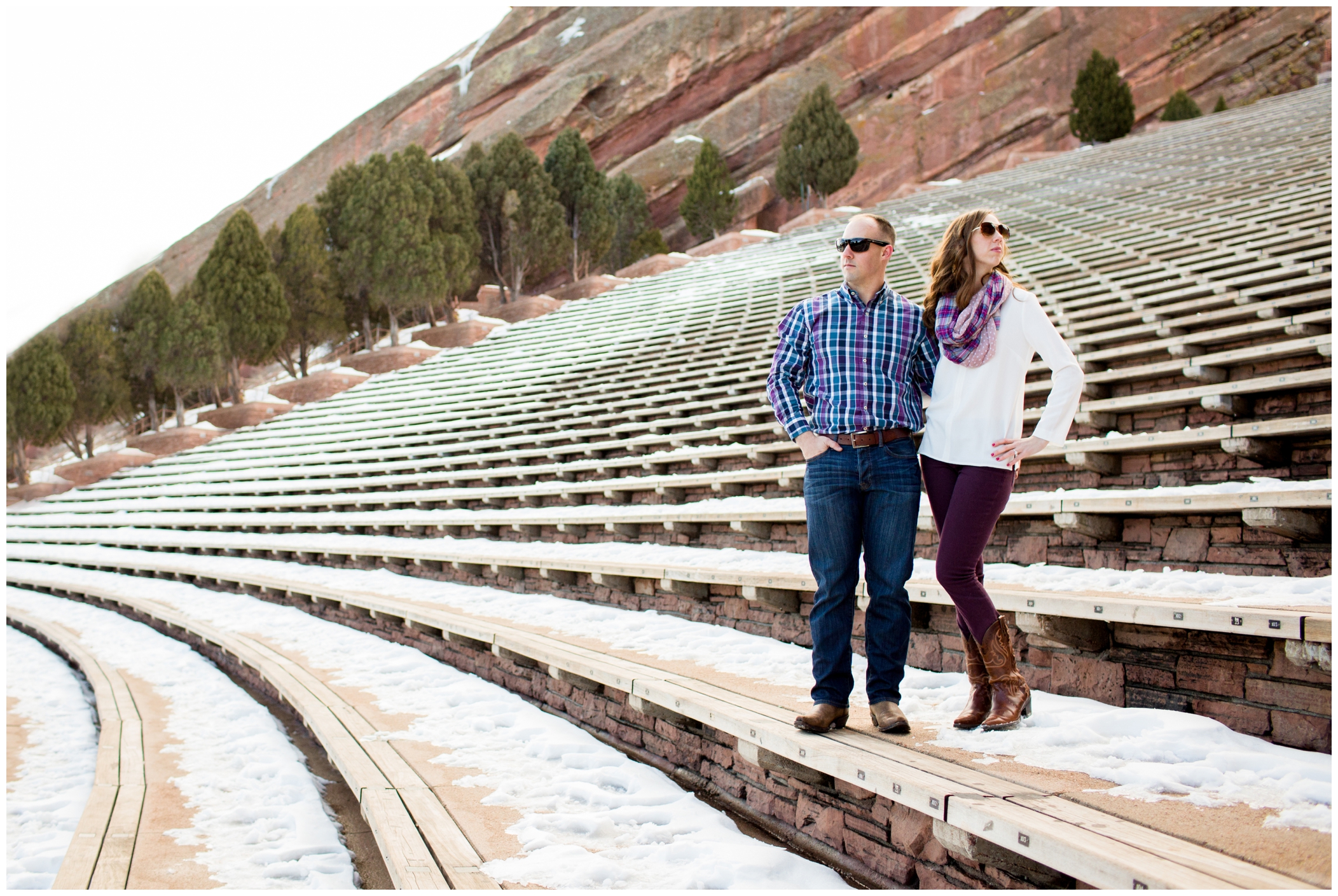 Colorado engagement photography at red rocks amphitheater 
