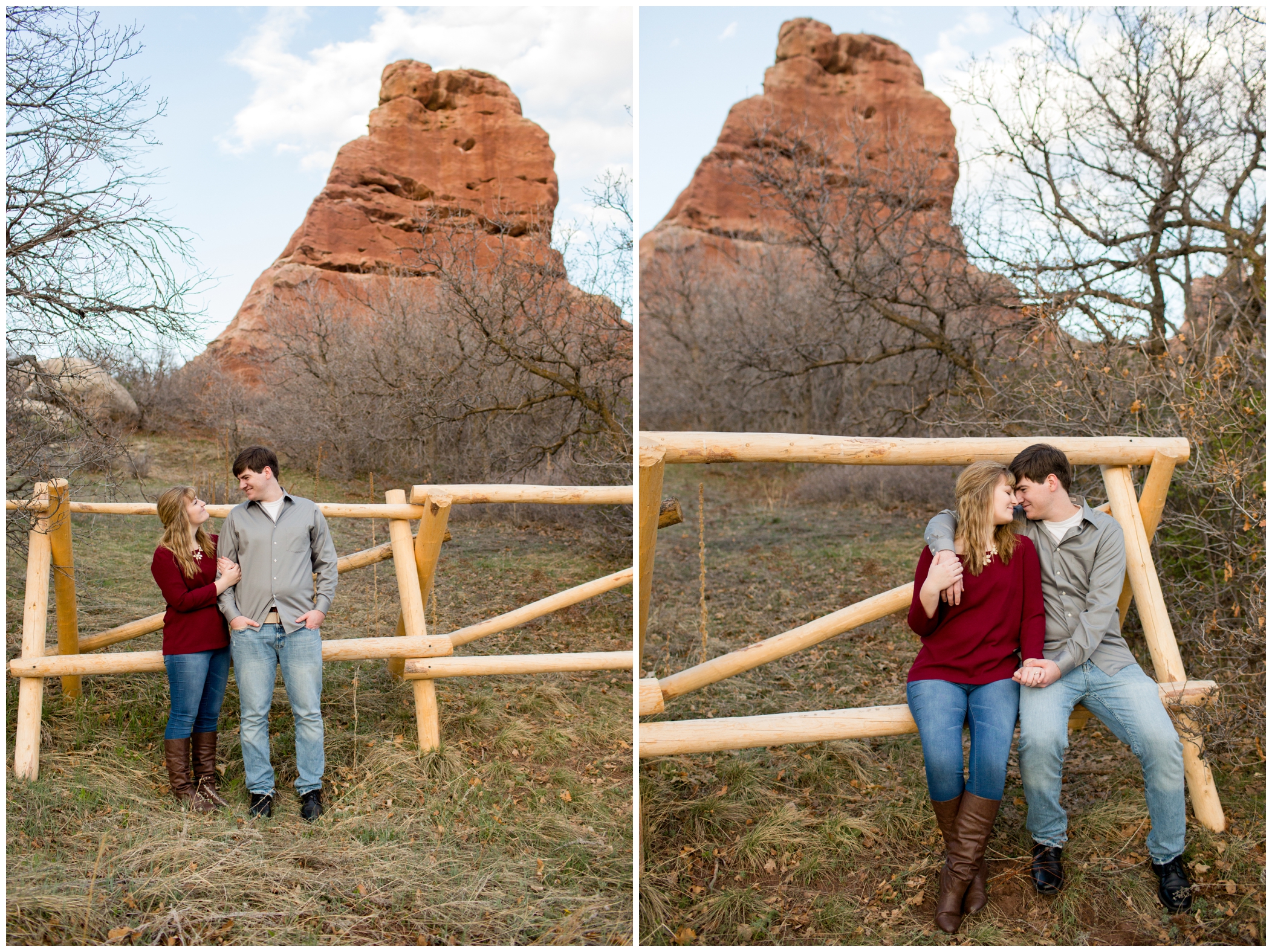 Red Rocks amphitheater engagement photos