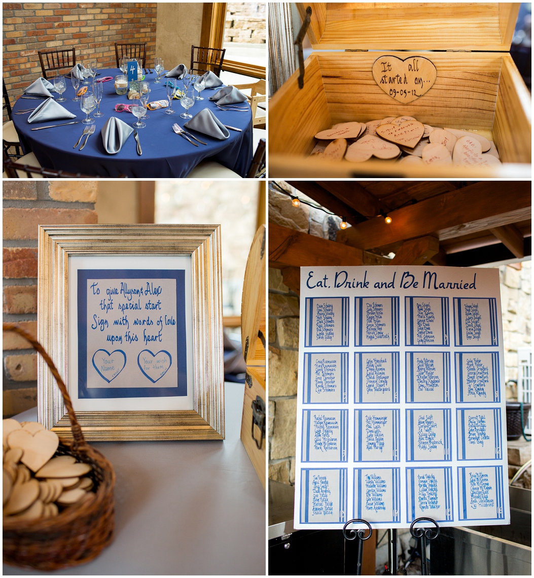 picture of della terra wedding reception details