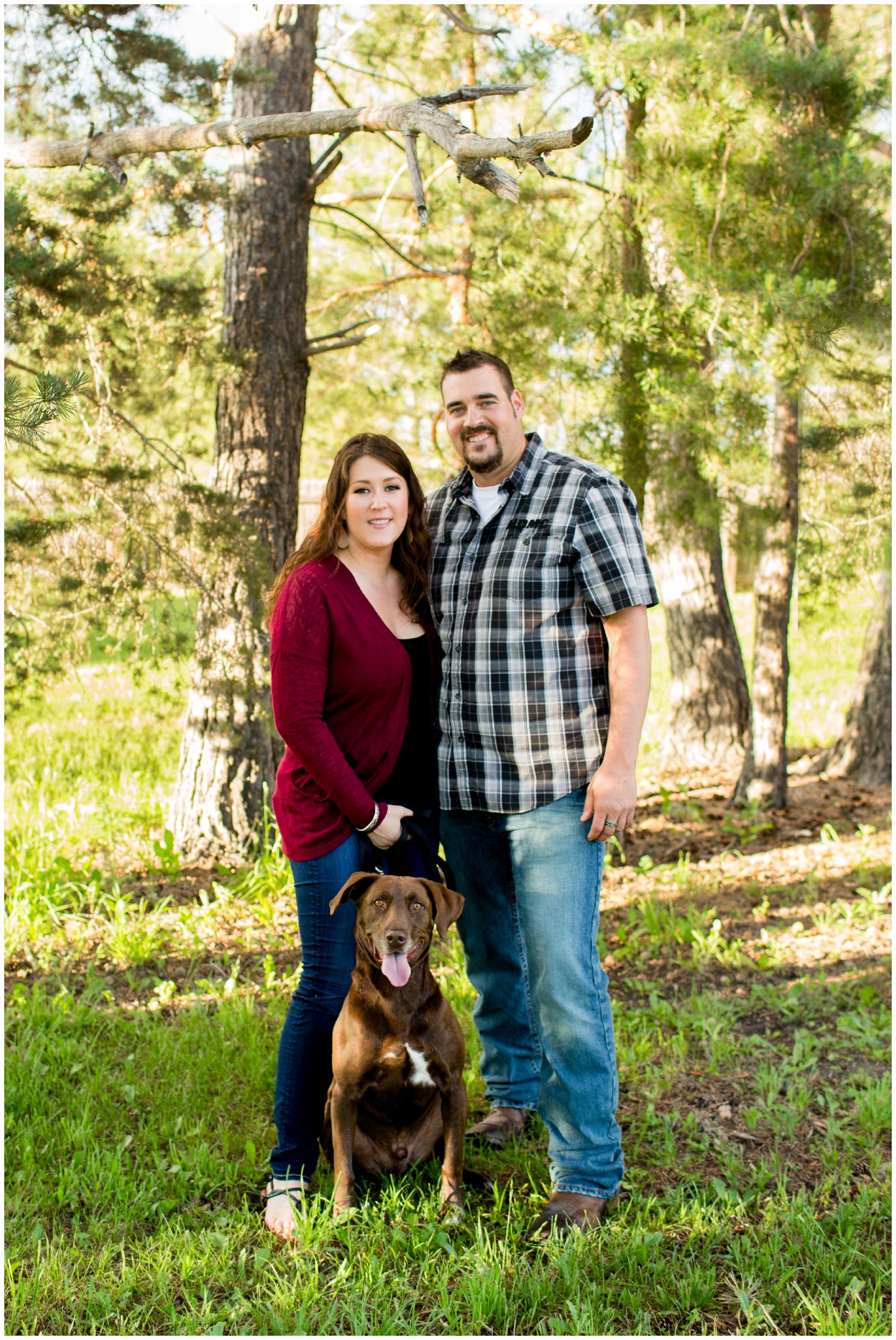 colorado engagement photos with dog