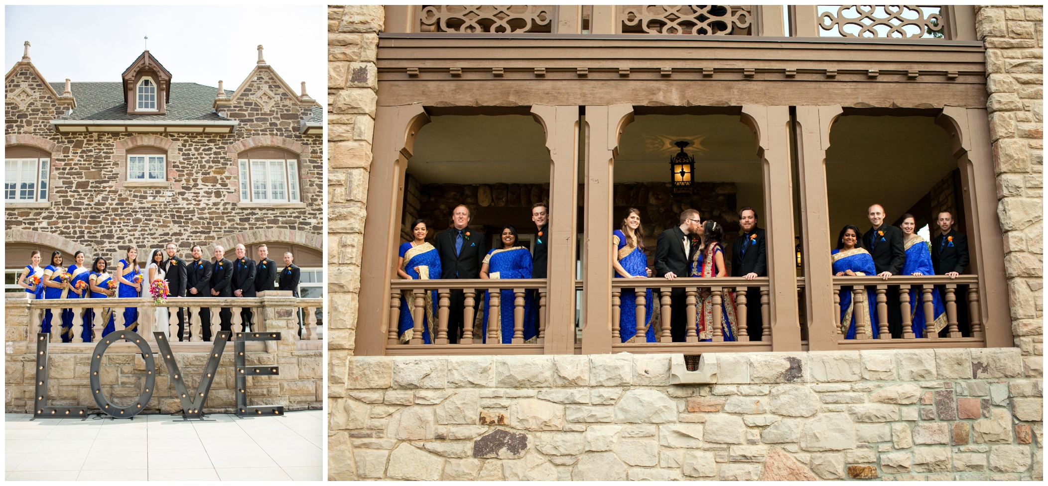 wedding party at Highlands Ranch Mansion