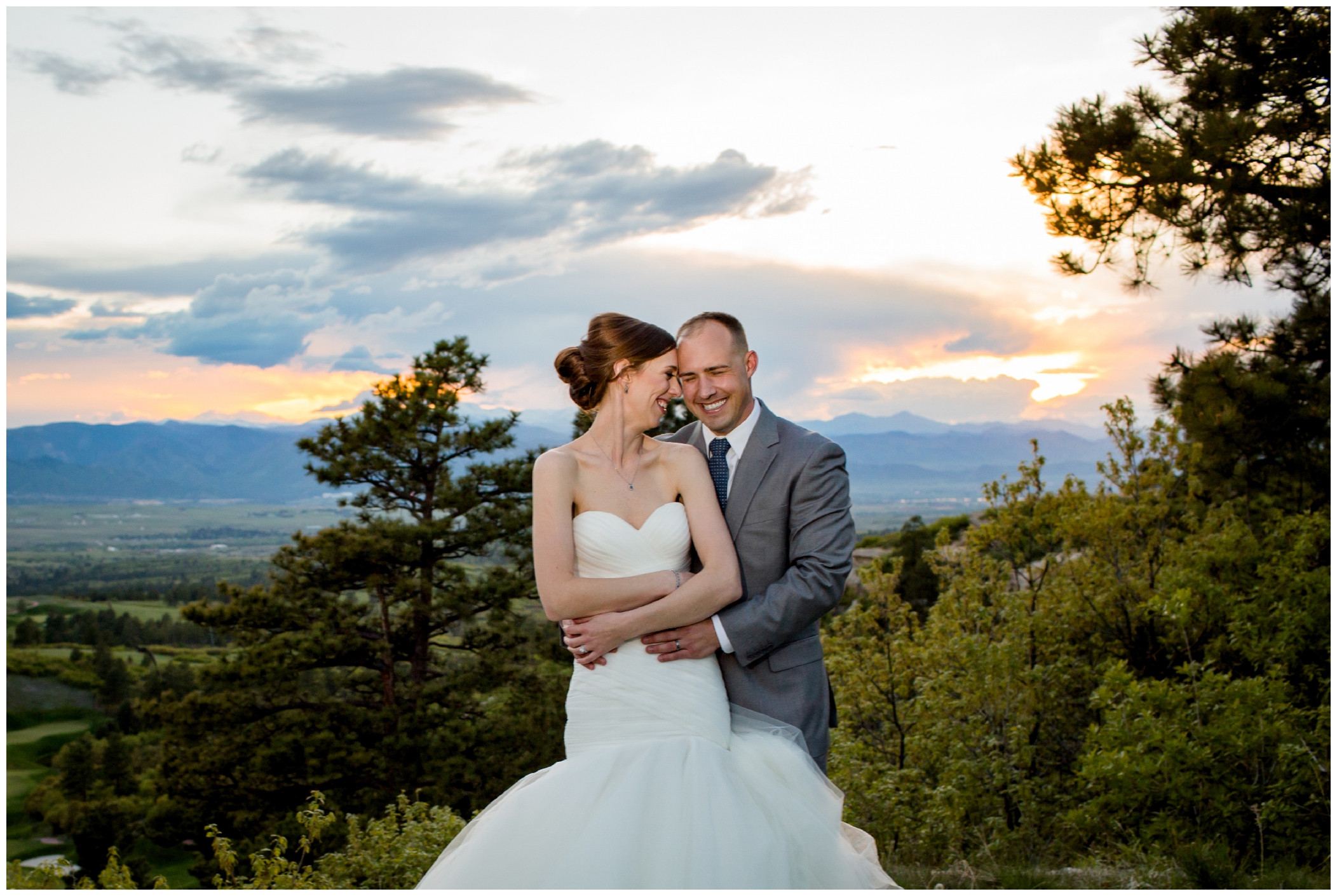 Colorado sunset wedding photos