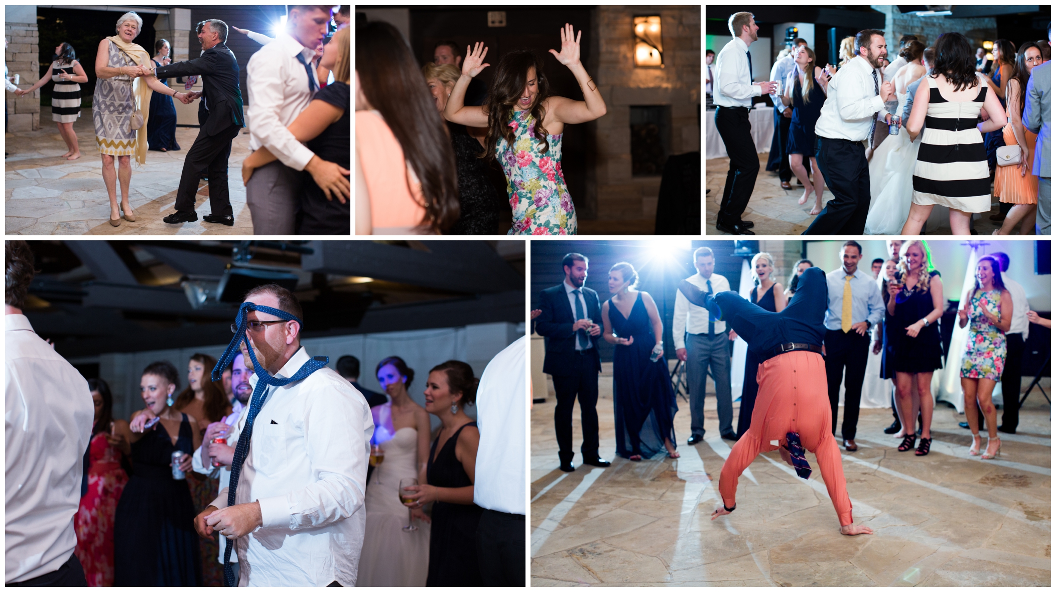 guests dancing at colorado wedding reception 