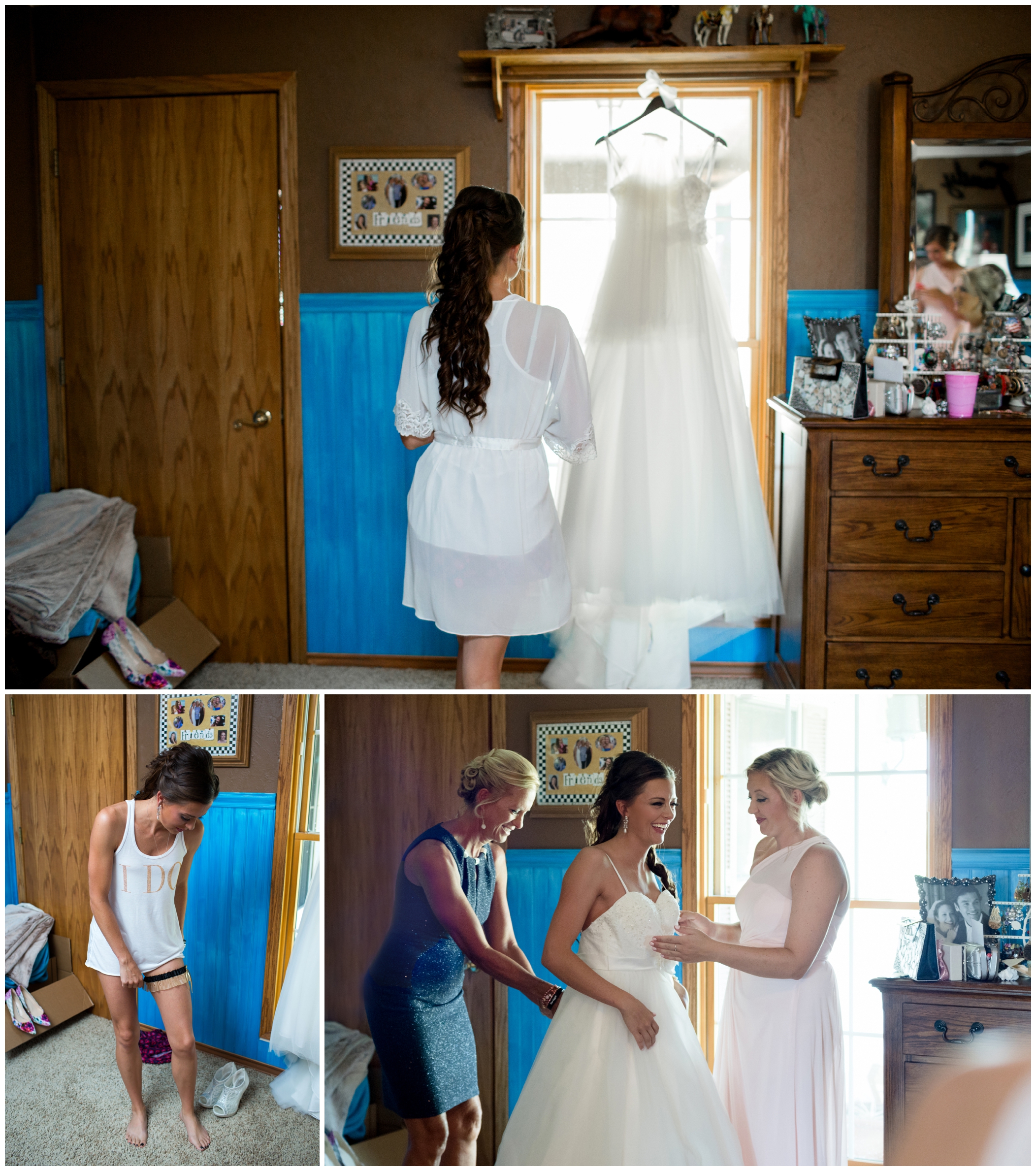 bride getting ready at Limon wedding