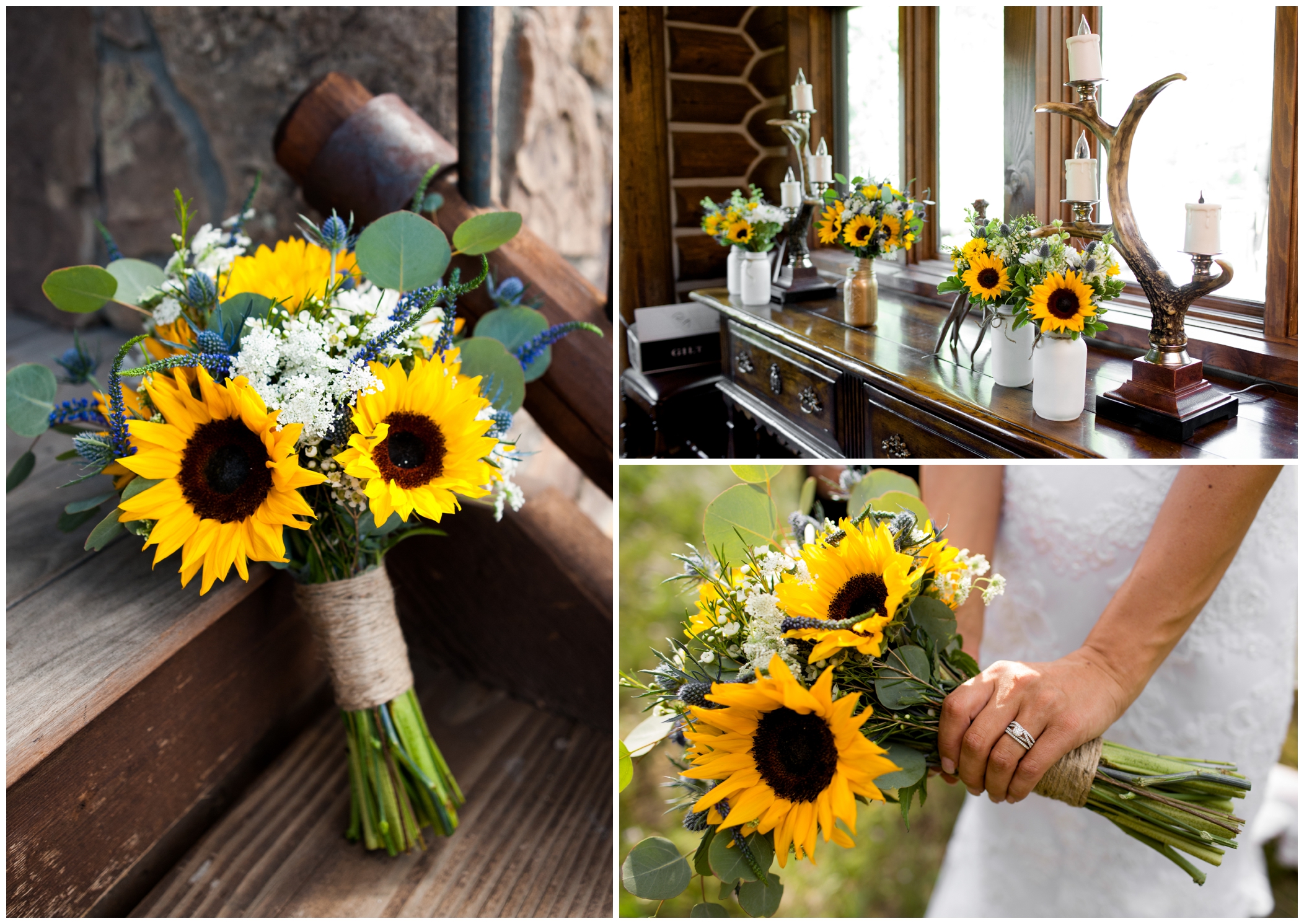 sunflower wedding bouquet 