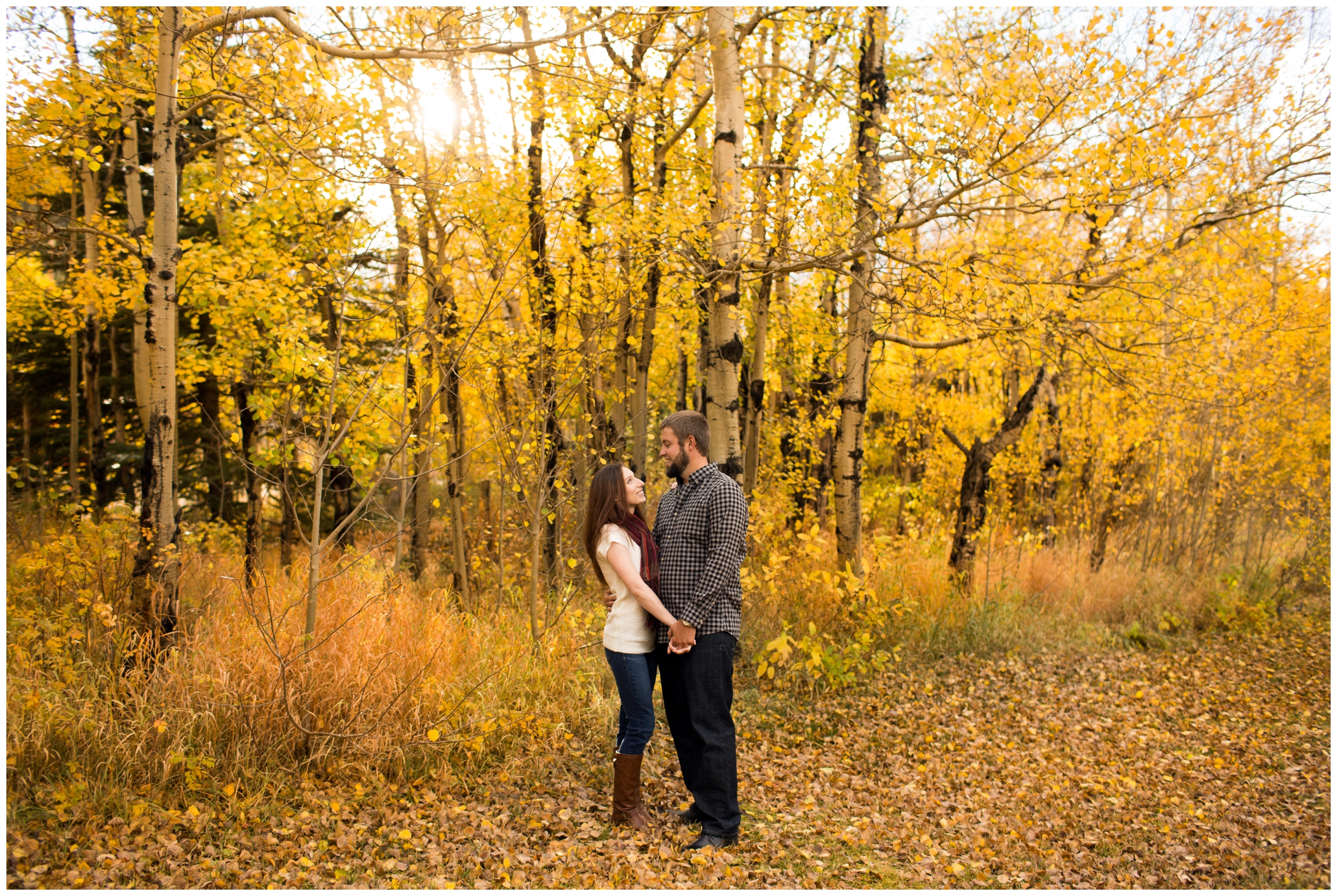 Mountain engagement photos Colorado by Estes Park wedding photographer Plum Pretty Photography