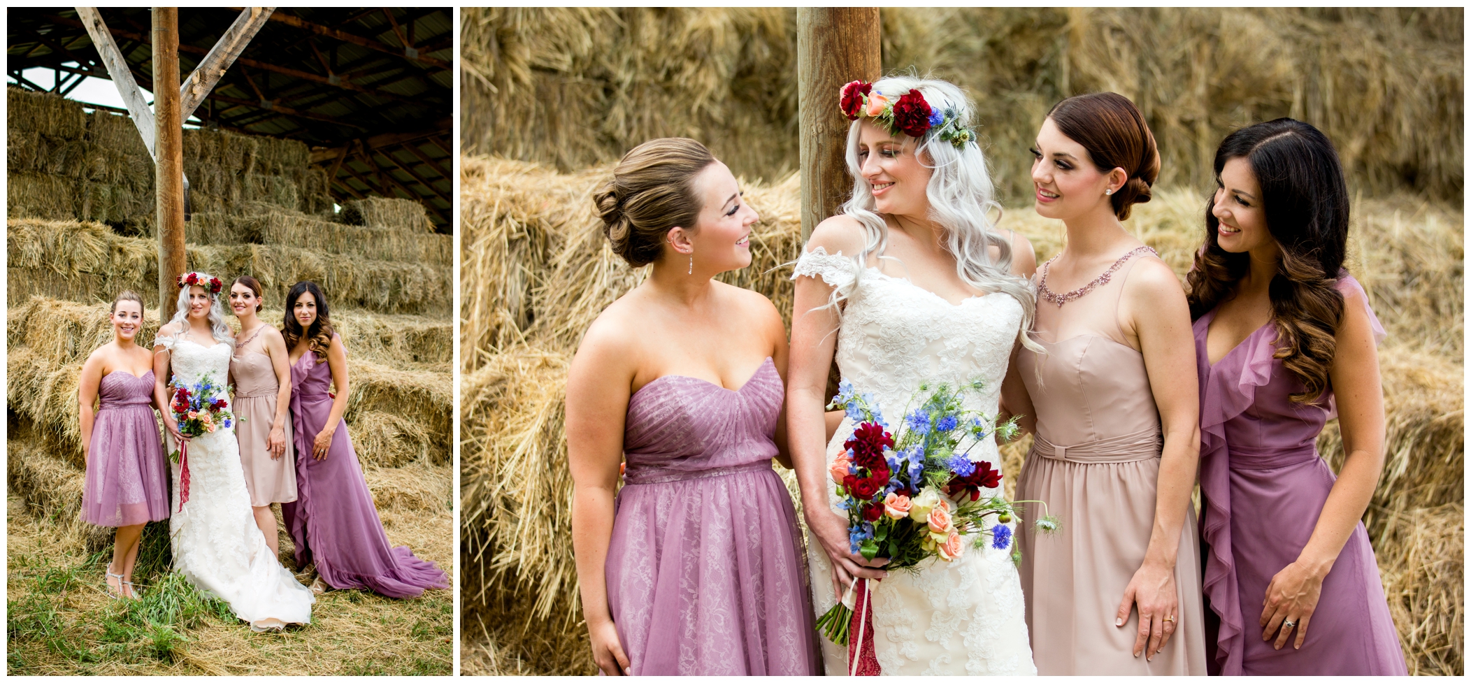 colorado bridesmaids in lilac