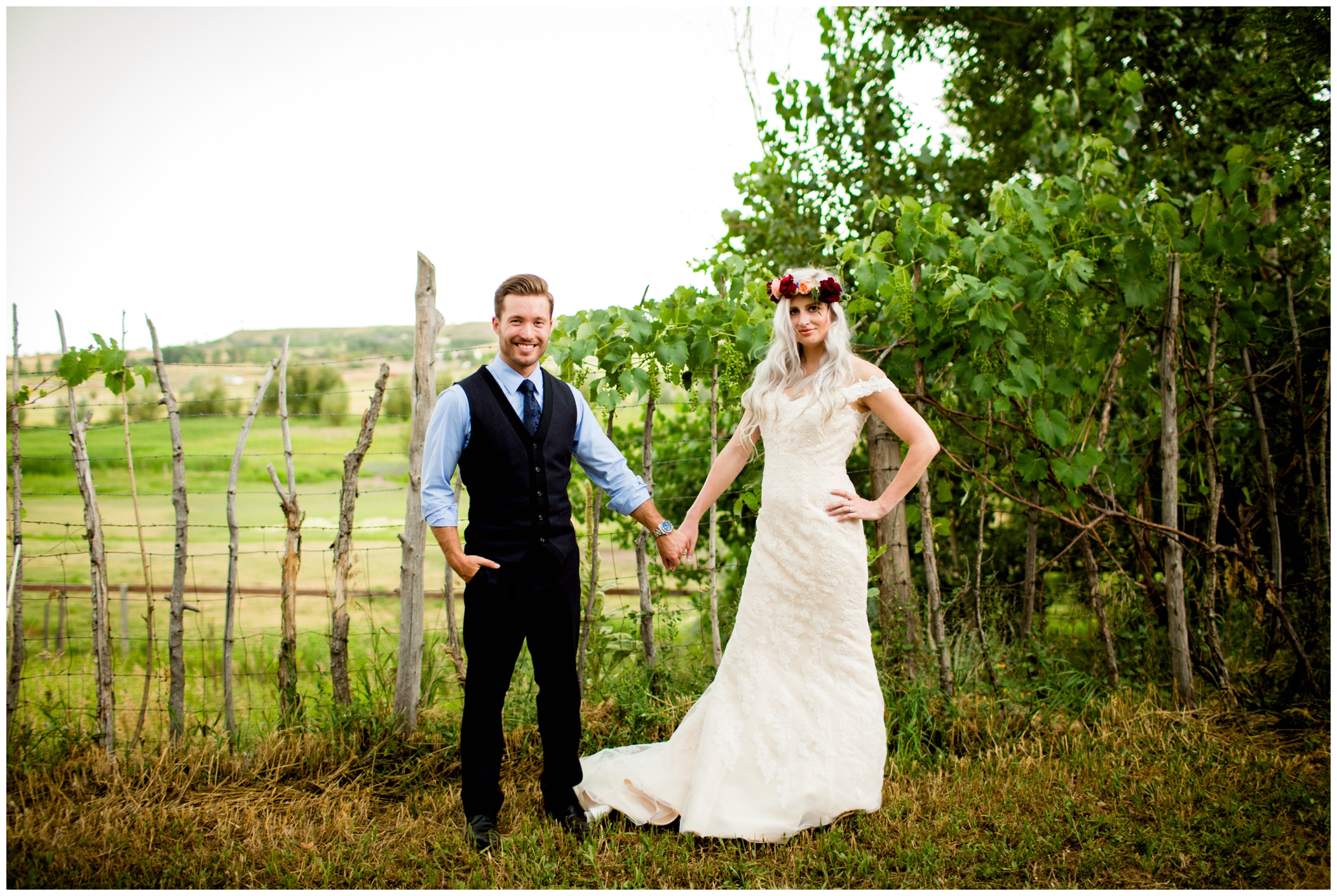 Colorado vineyard wedding photos 