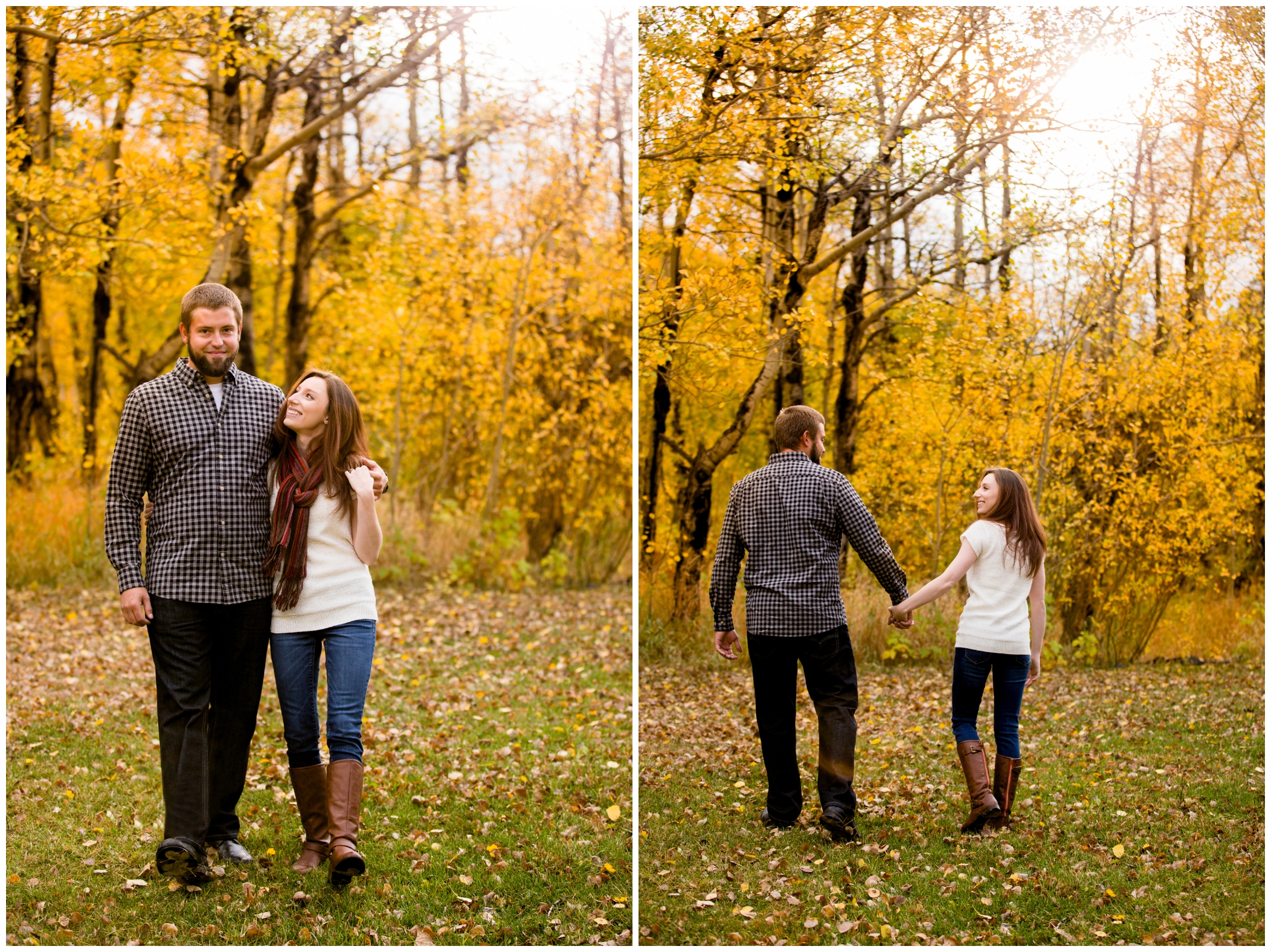 fall engagement photos in Lyons Colorado