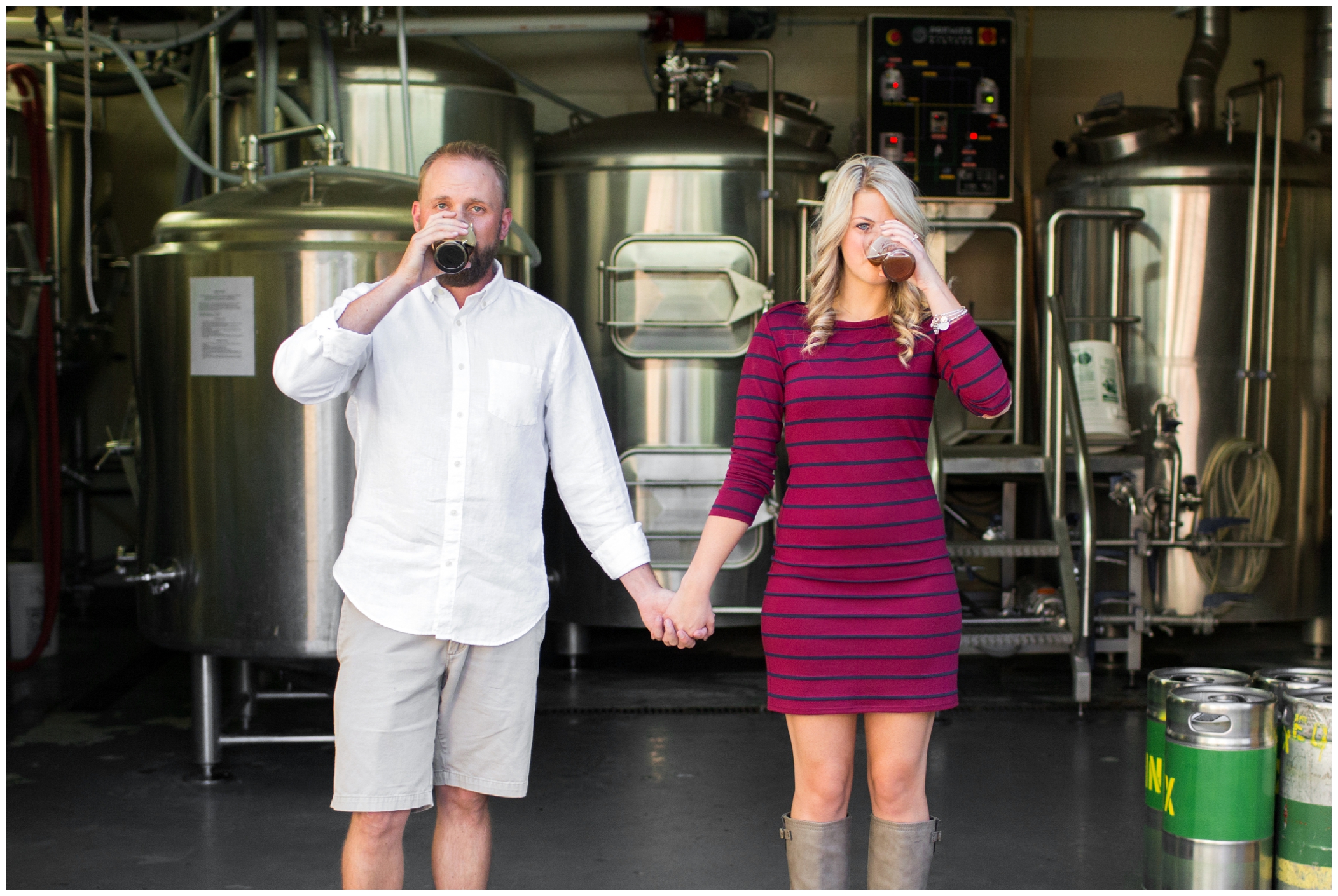 brewery engagement photos in Ft. Collins
