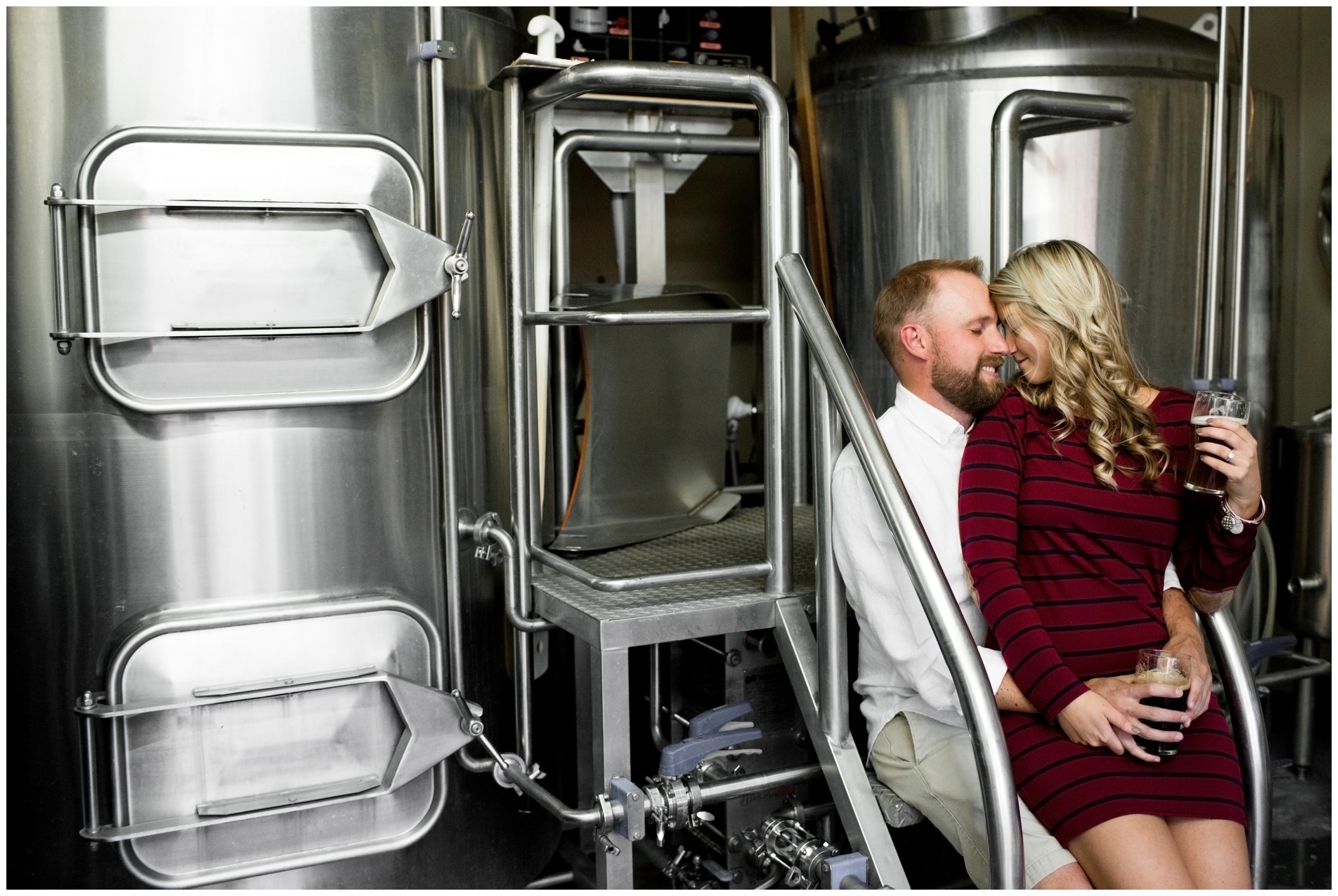 Ft. Collins Engagement photography at brewery by Colorado wedding photographer Plum Pretty Photography