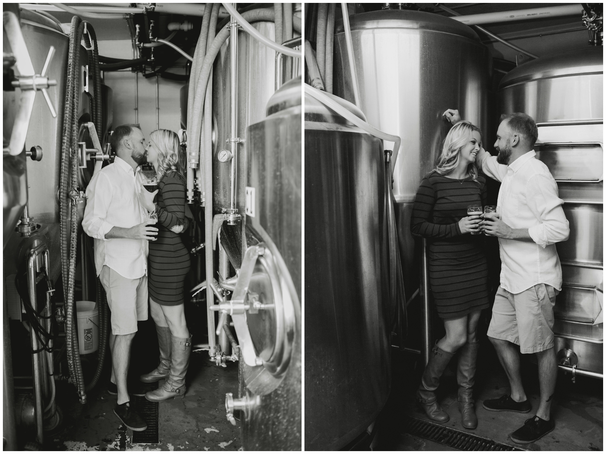 beer themed engagement photos