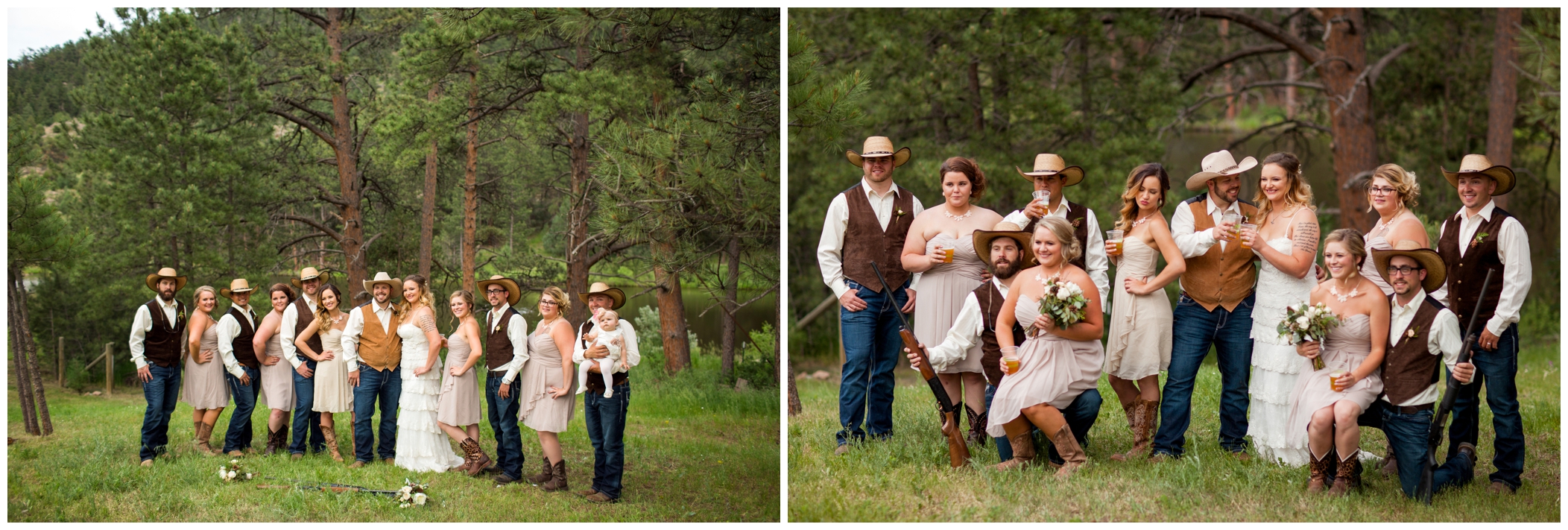 rustic Colorado wedding attire