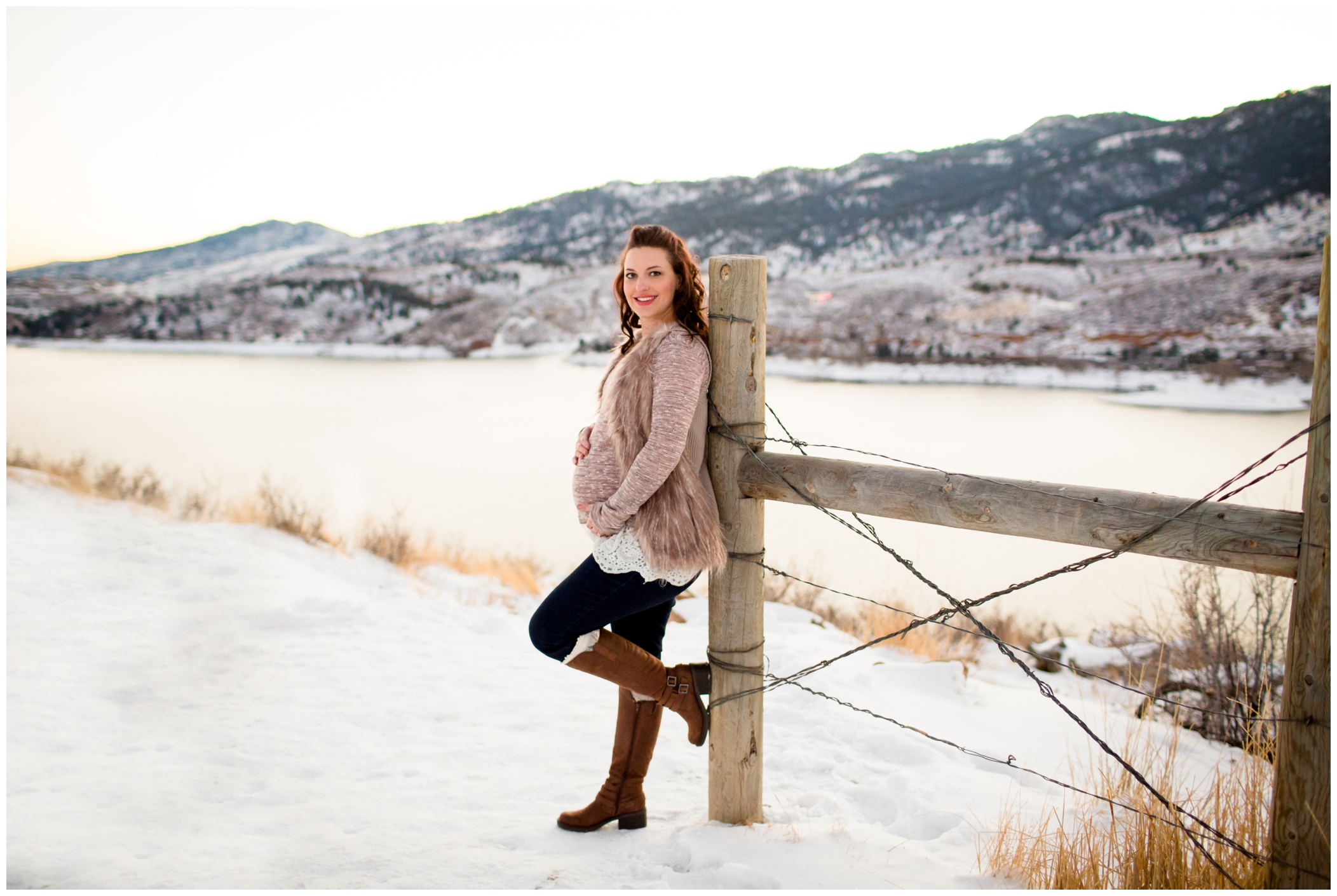 Fort Collins maternity photos at Horsetooth Reservoir by Plum Pretty Photography