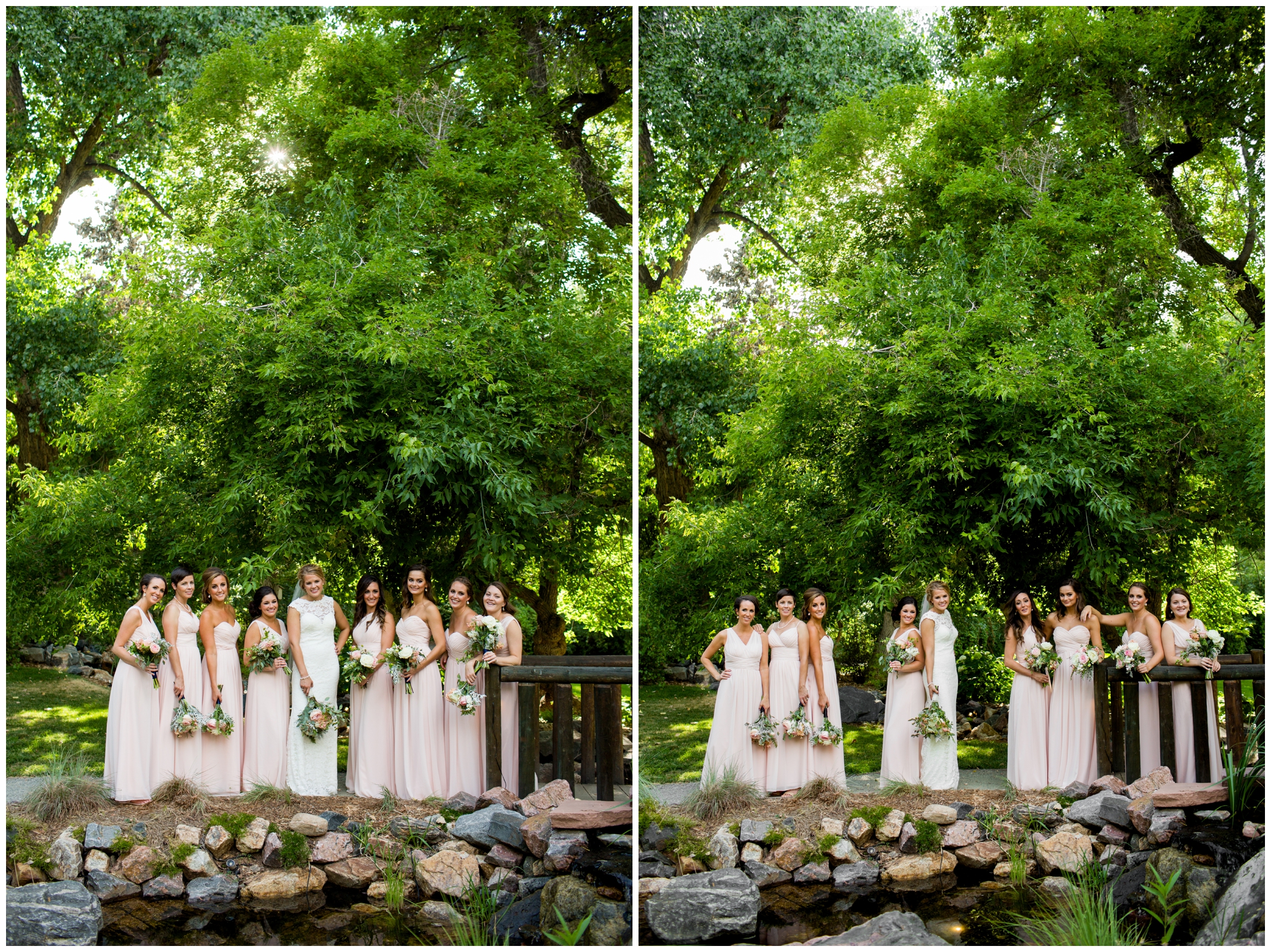 Colorado bridesmaids in light pink 