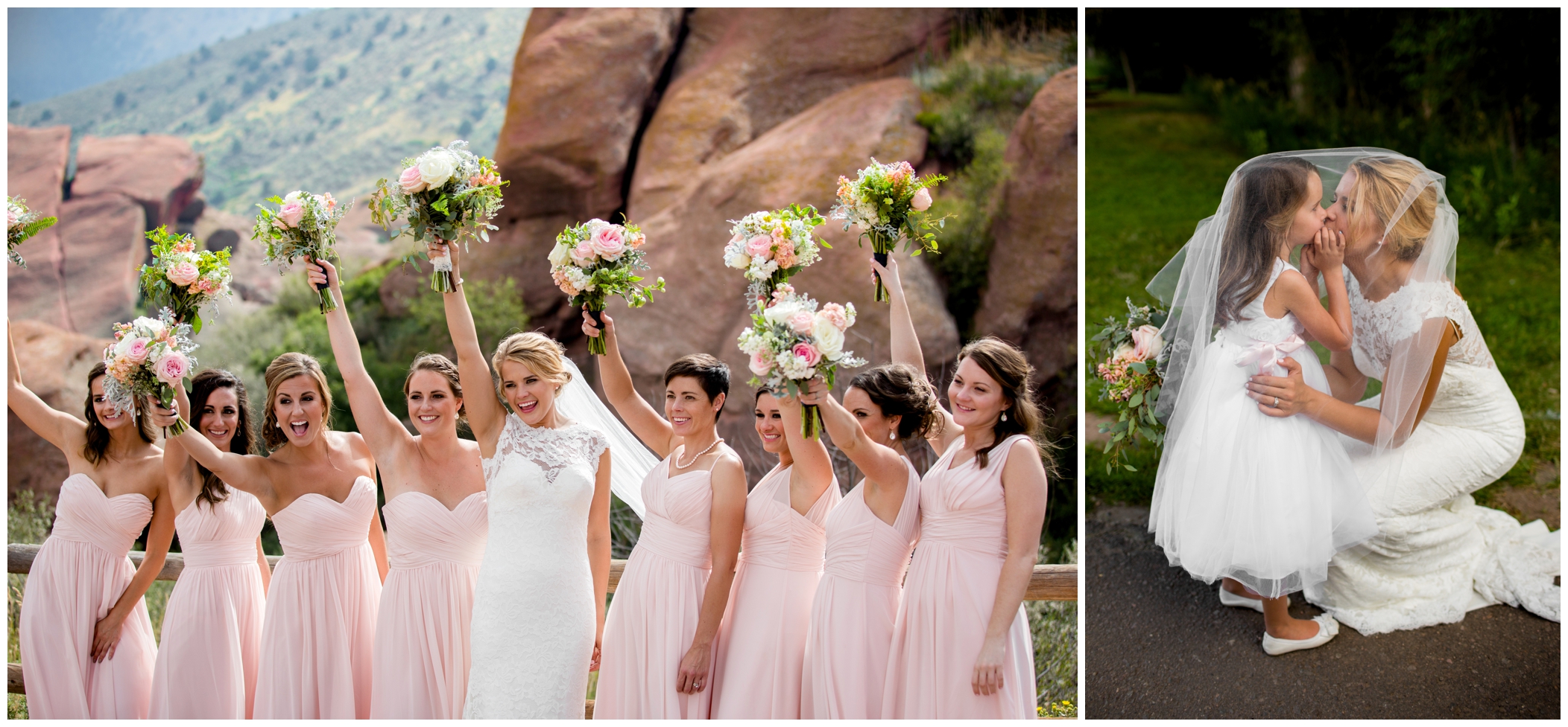 bridesmaids at Red Rocks wedding 