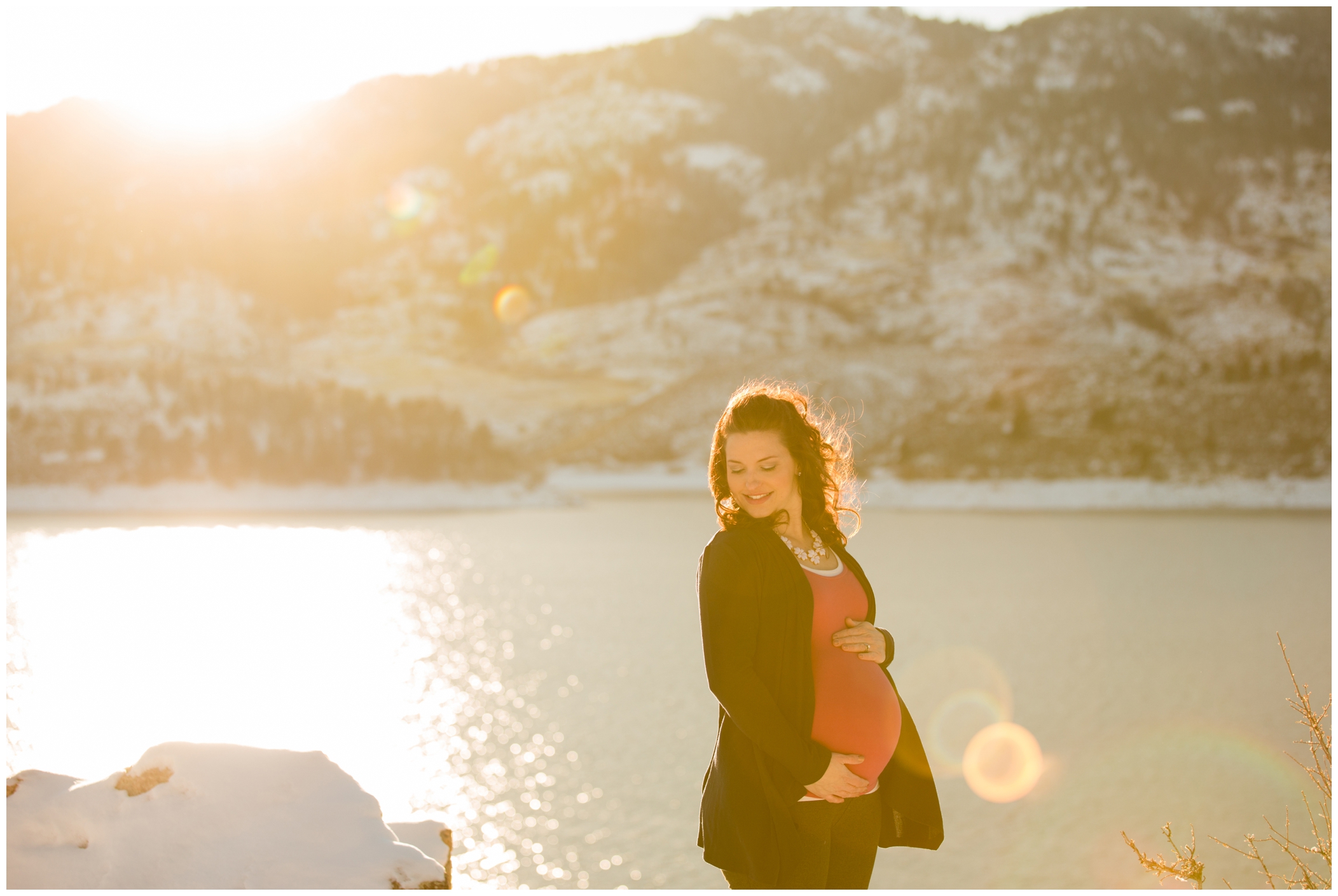 Fort Collins maternity photos at Horsetooth Reservoir by Plum Pretty Photography