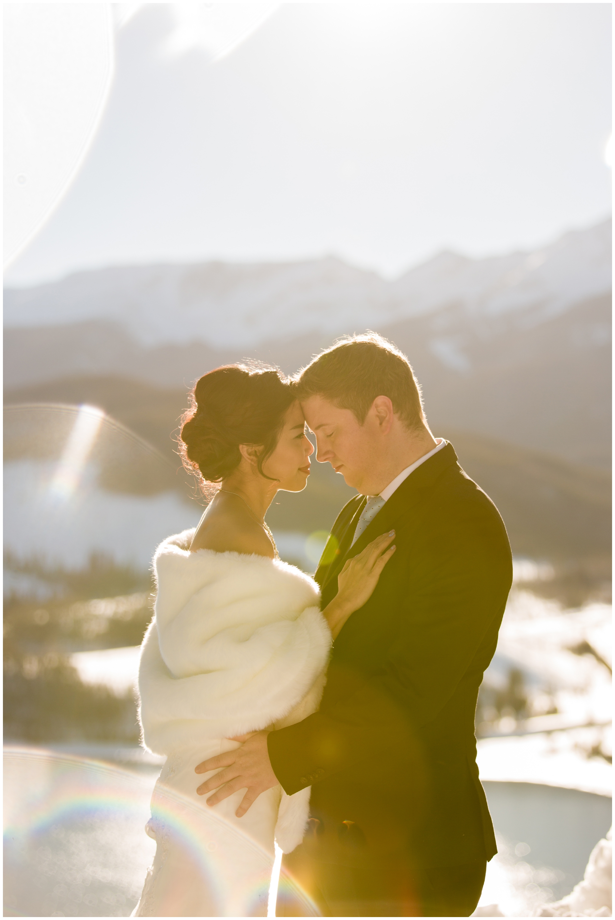 Colorado winter wedding photos in Breckenridge