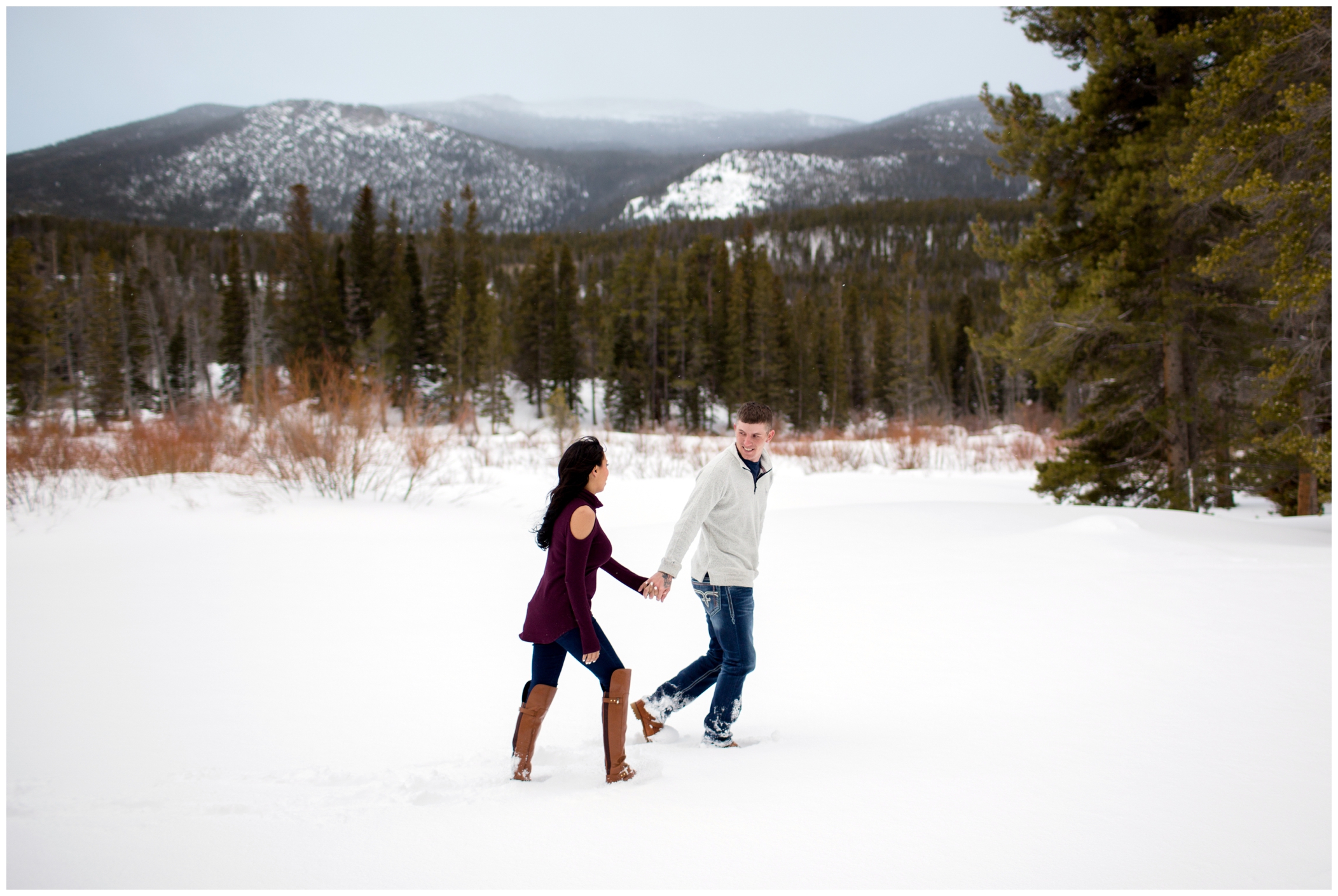 Colorado mountain engagement photos