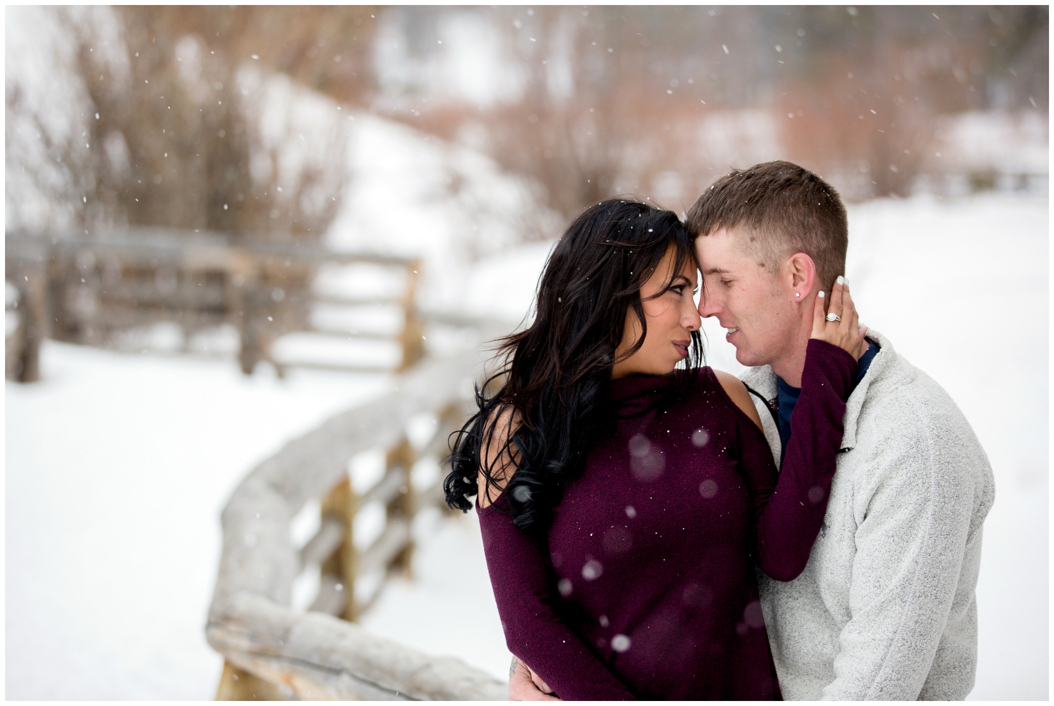 Colorado snowy engagement photo inspiration