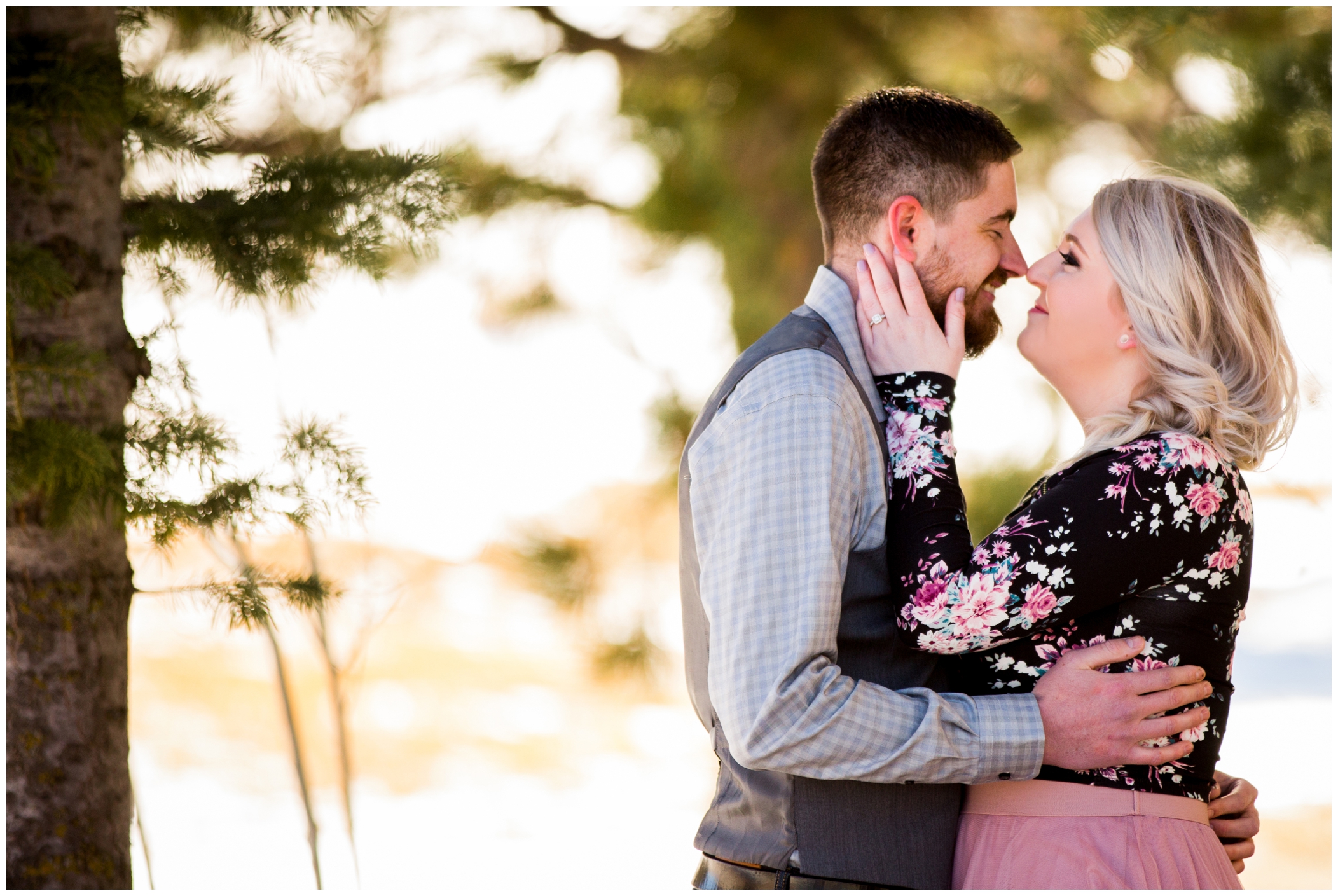 winter engagement photo inspiration by Colorado photographer Plum Pretty Photography 