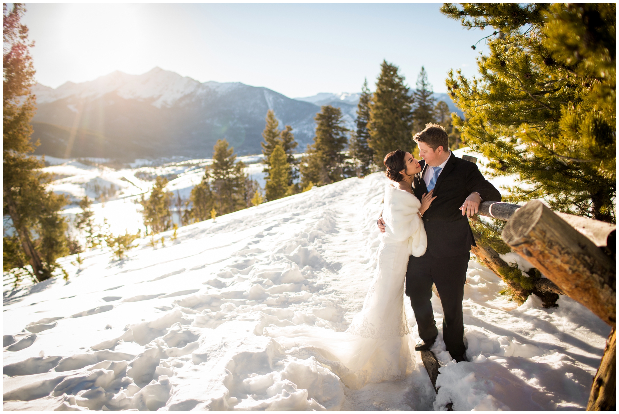 Colorado winter wedding photography at Sapphire Point