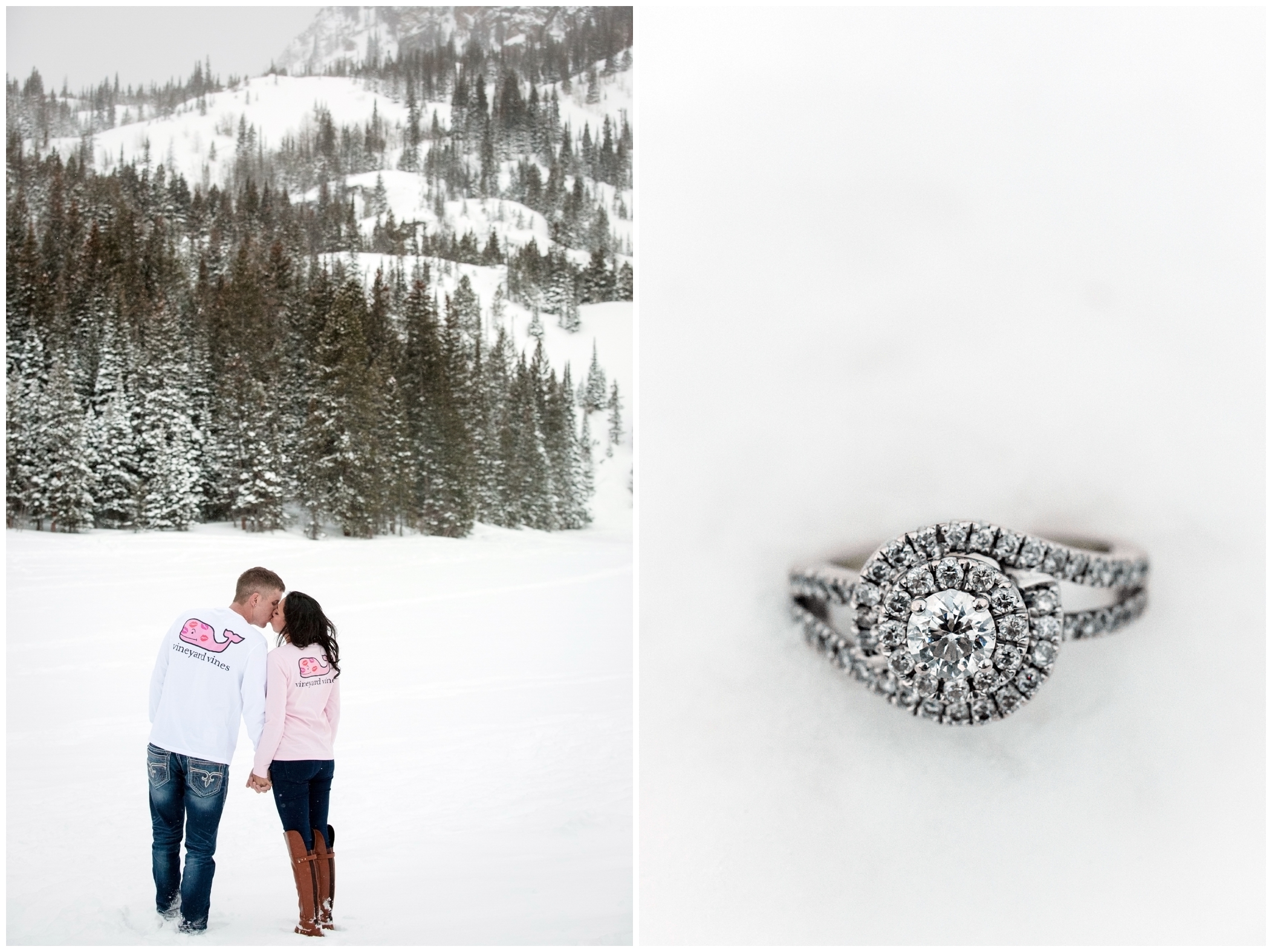 Estes Park engagement pictures at Bear Lake