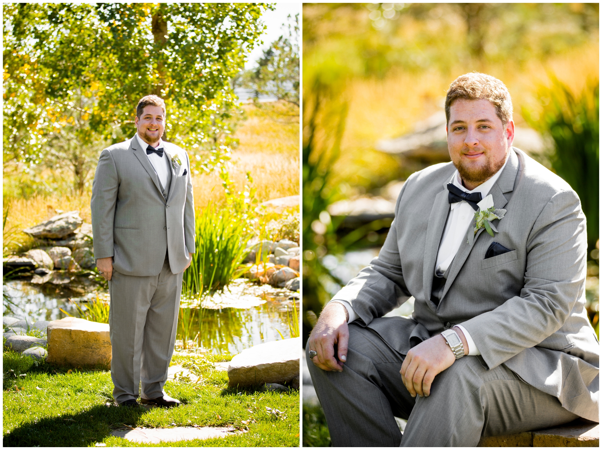 Colorado groom at Larkspur wedding