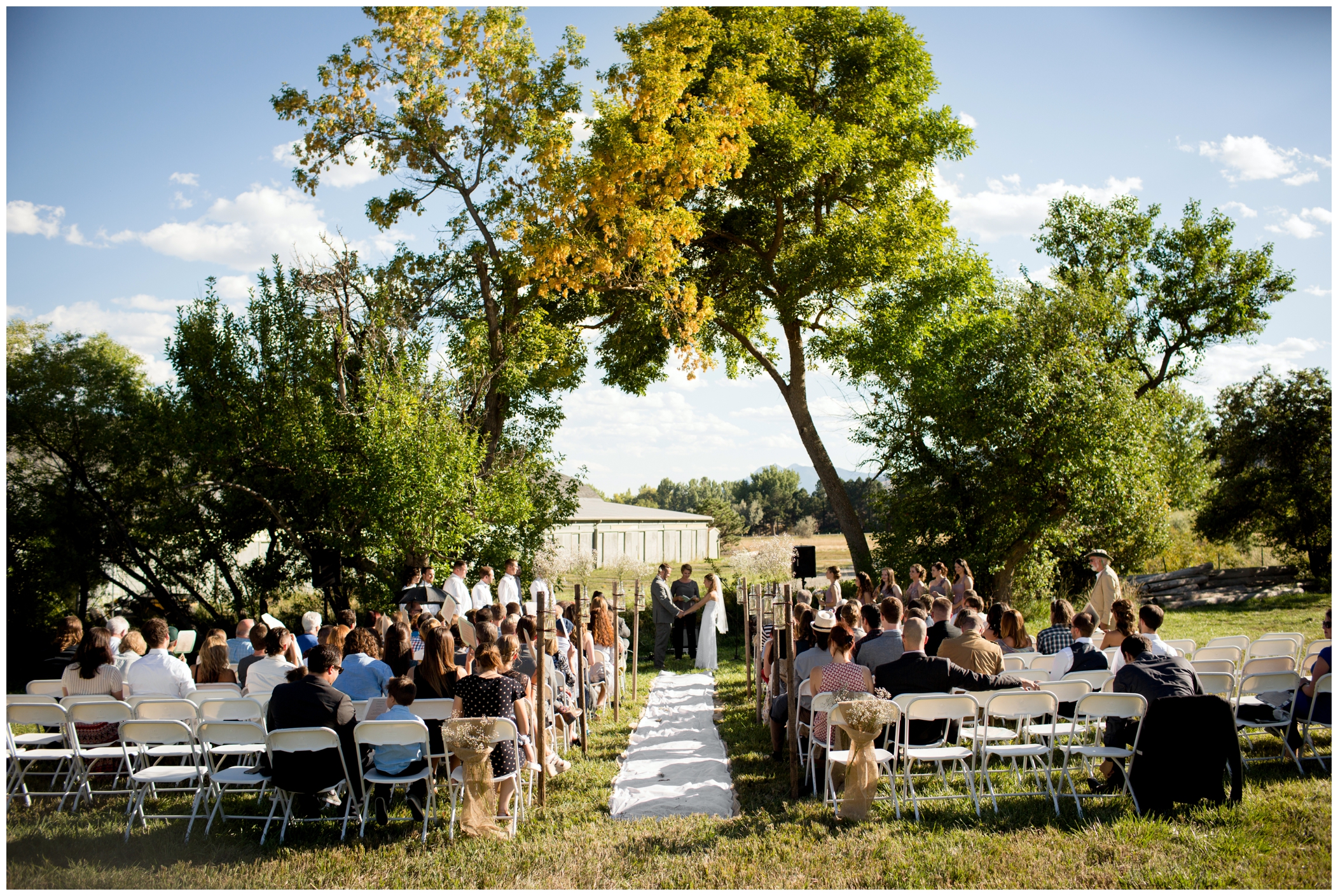 Longmont outdoor wedding ceremony 