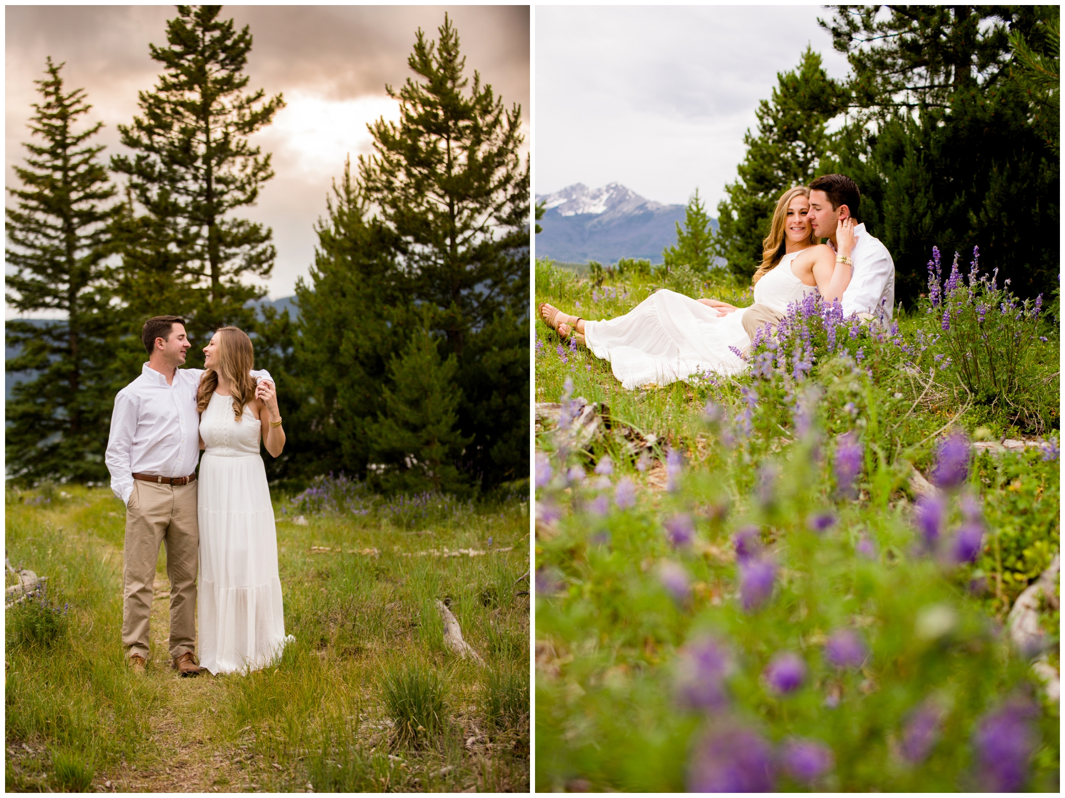 Colorado mountain engagement photos by Breckenridge engagement photographer Plum Pretty Photography 