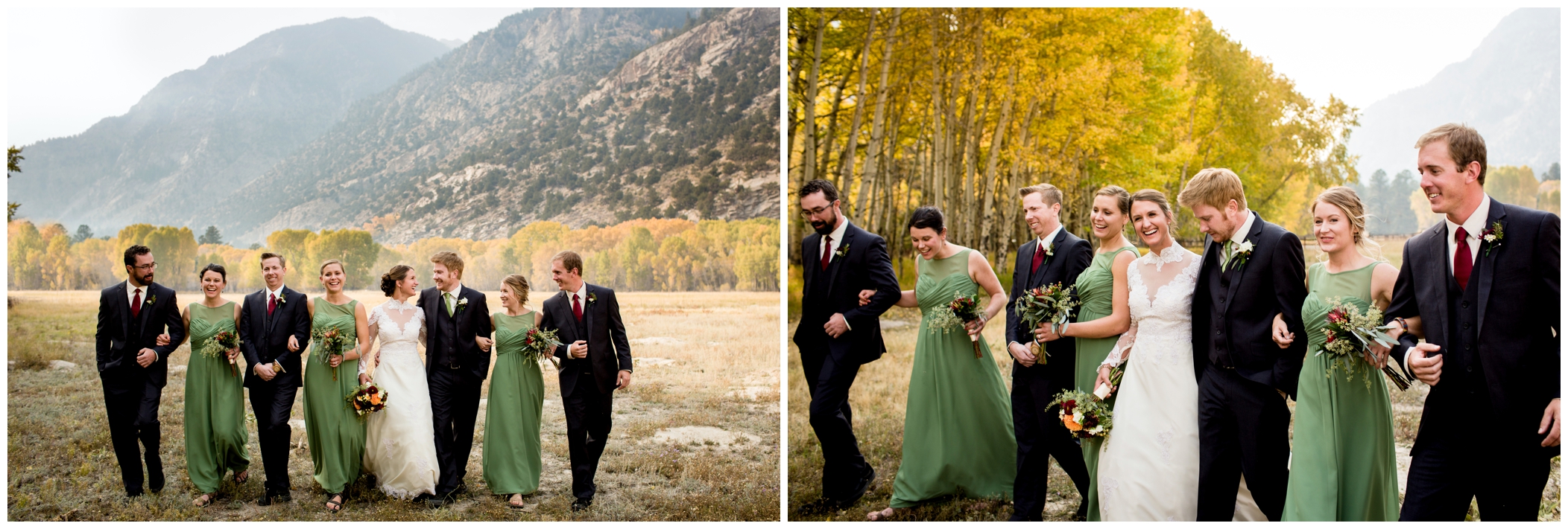 green and red bridal party inspiration 