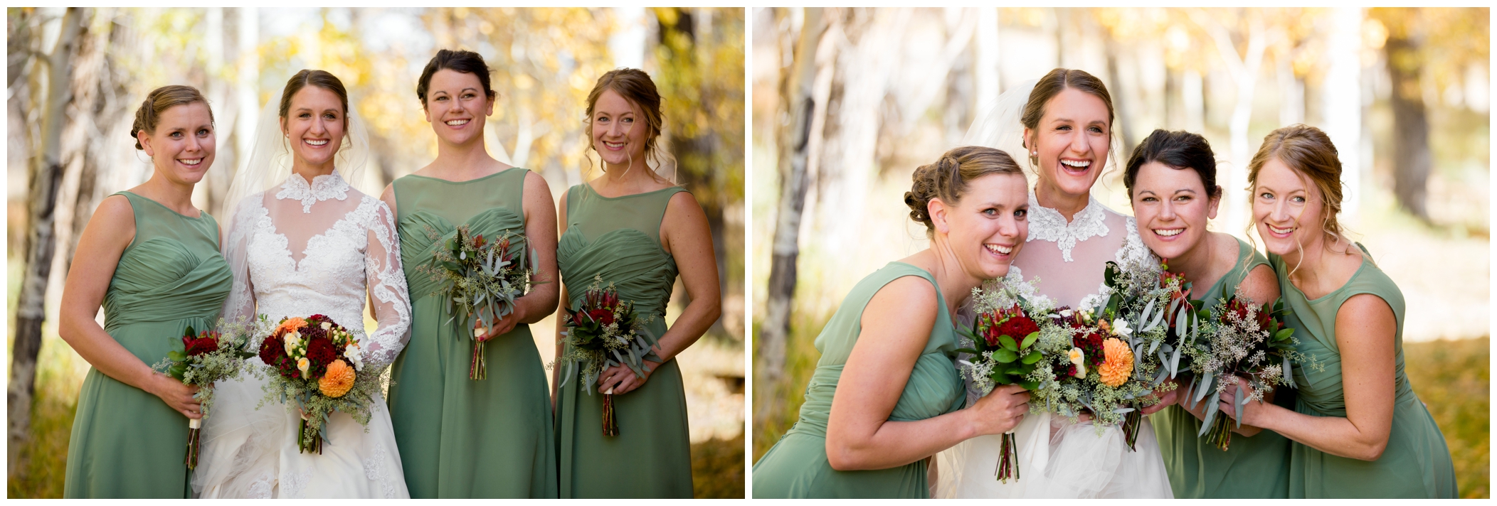 long green bridesmaids dresses 