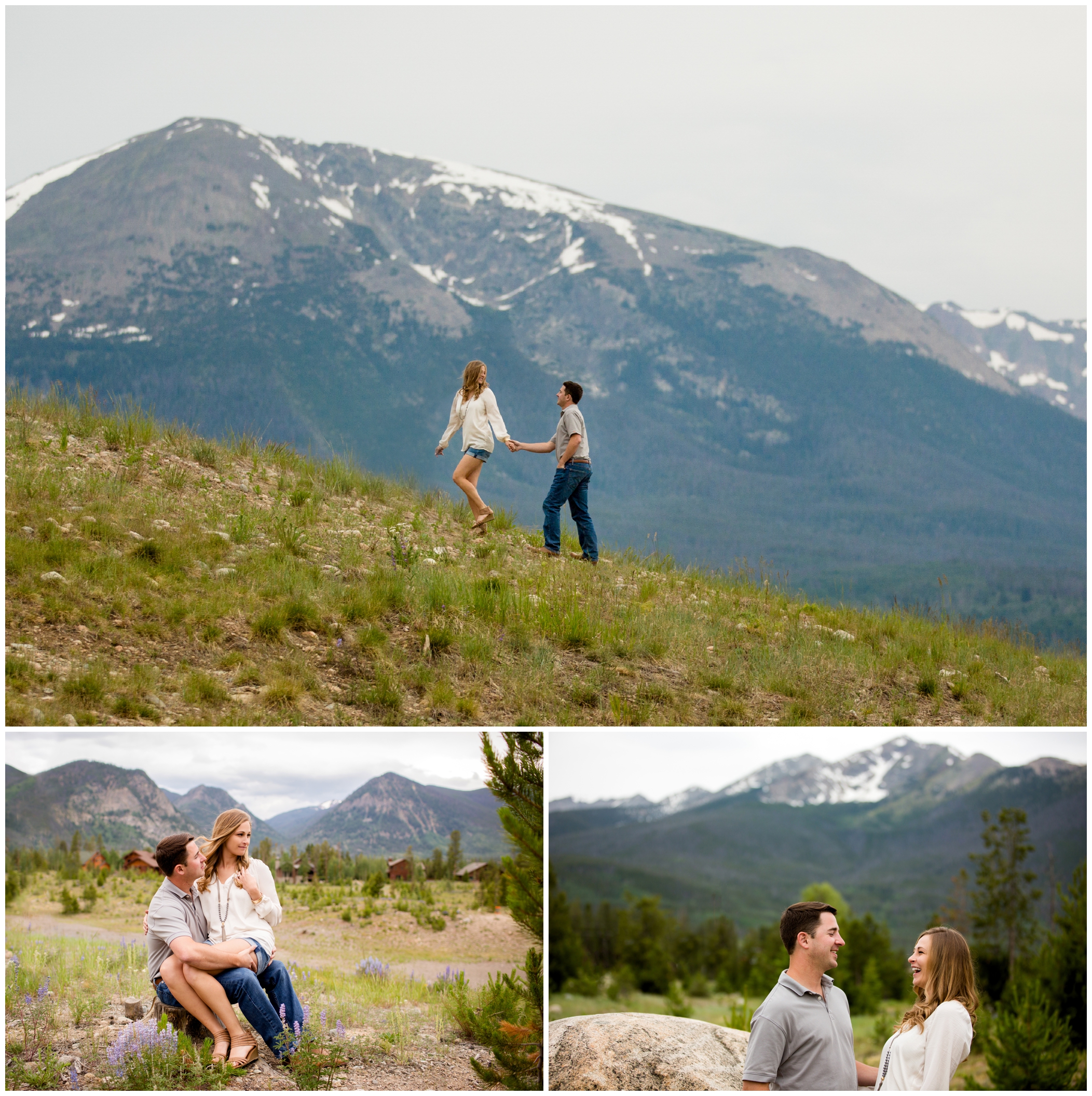 Breckenridge Colorado mountain engagement photos 