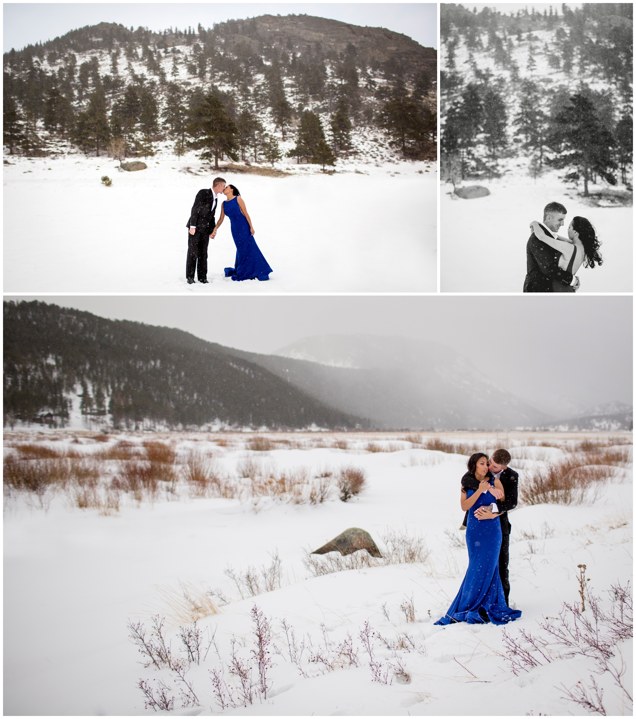 Colorado winter engagement photos by Plum pretty Photography 